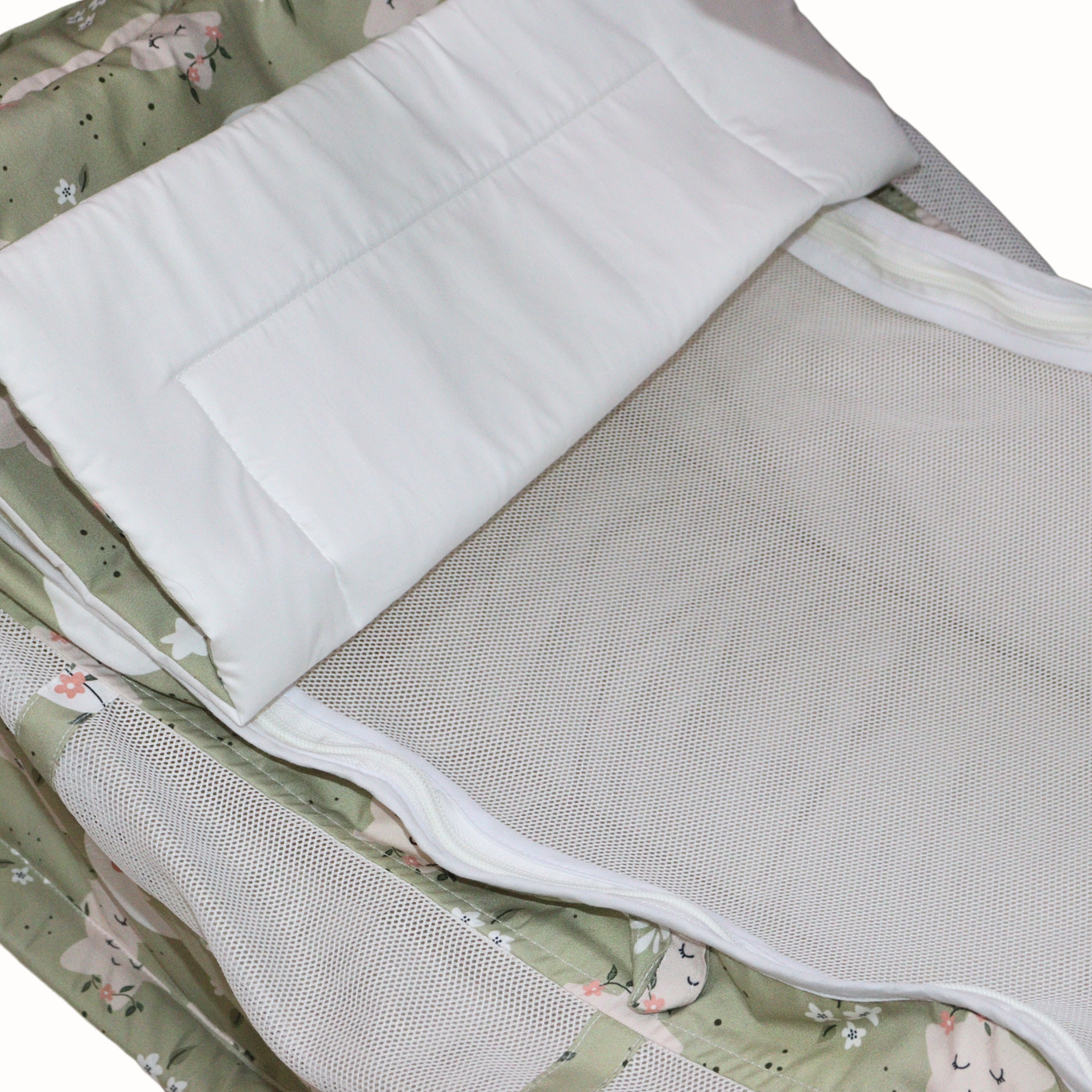 Newborn Baby Khoya Cradle Cloth with Mosquito Net | Pure Cotton Baby Zoli Palana Hammock (Moon Print)