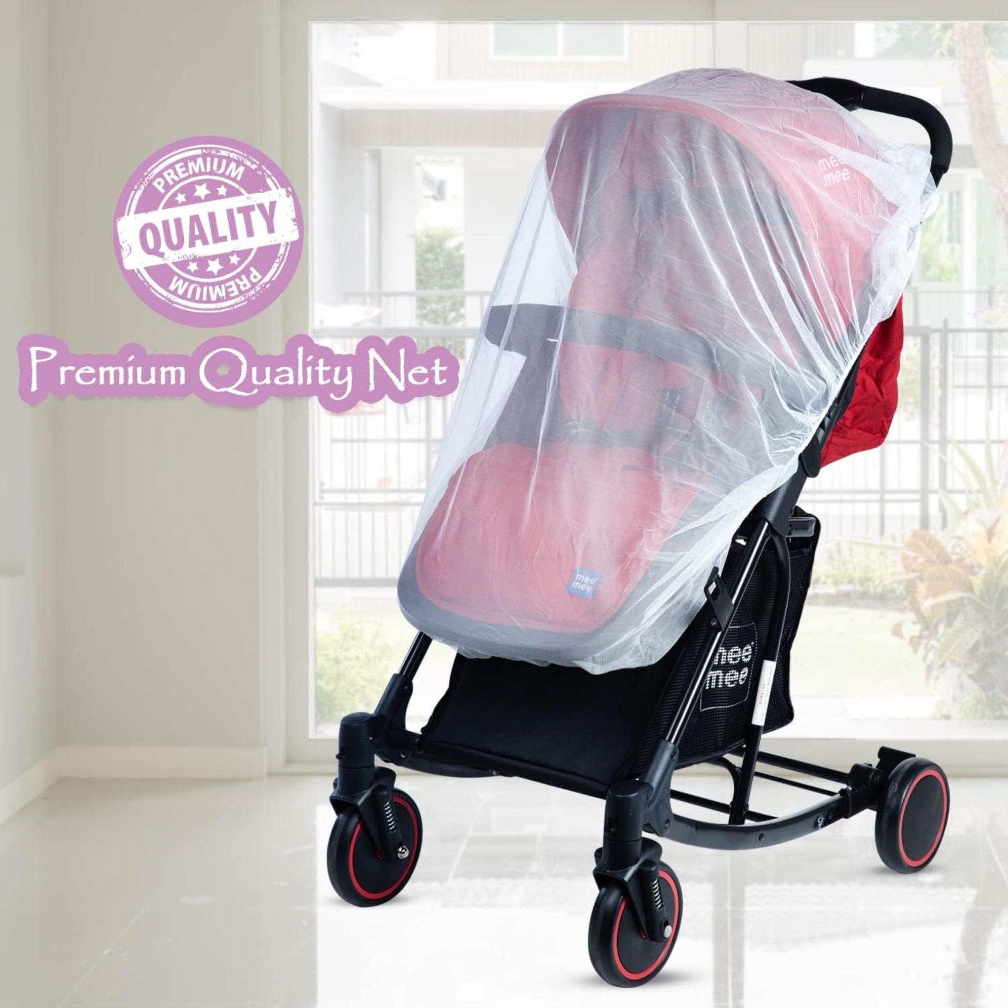 Mee Mee Mesh Multiurpose Breathable Mosquito net for Strollers, Car seat, Cradle | White color