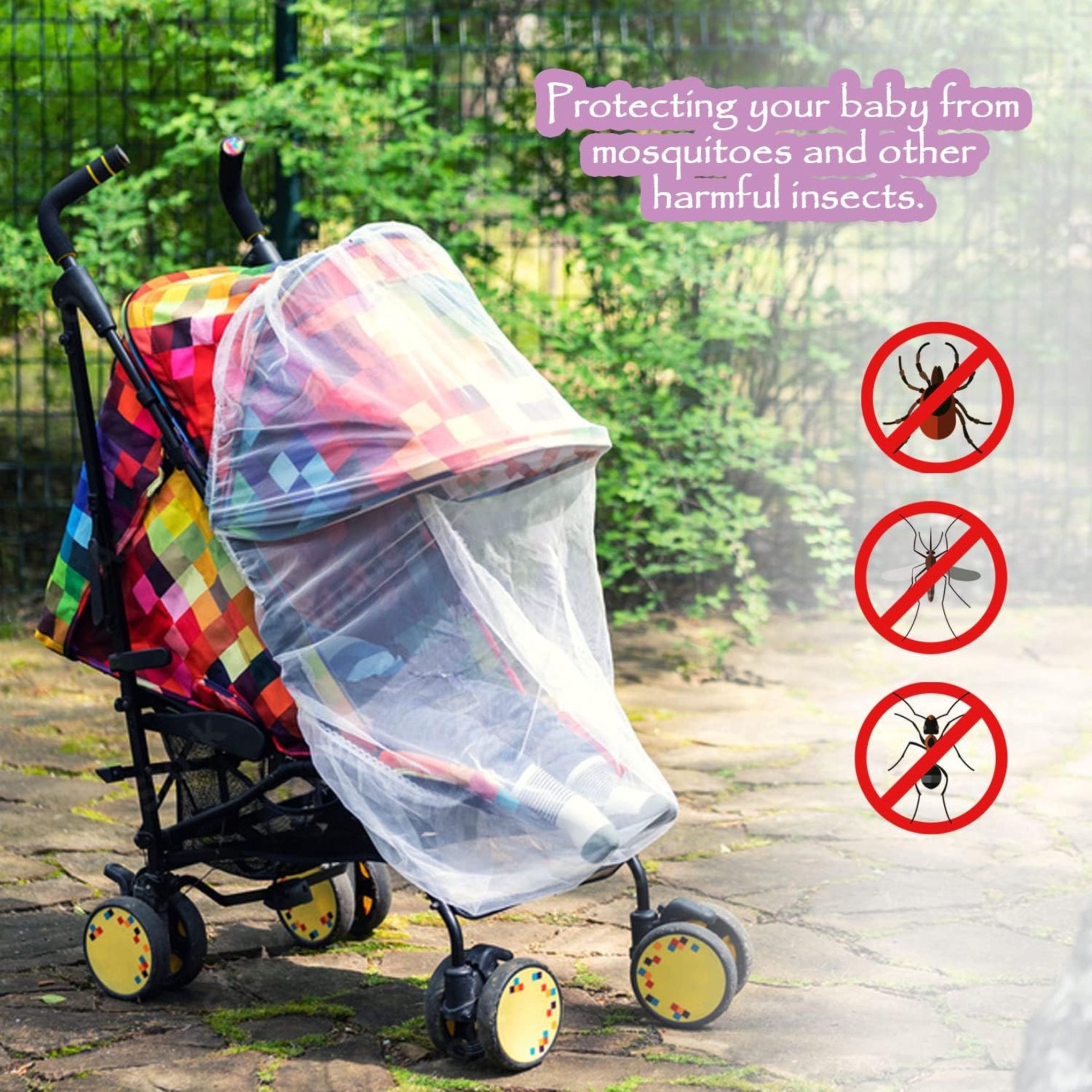 Mee Mee Mesh Multiurpose Breathable Mosquito net for Strollers, Car seat, Cradle | White color