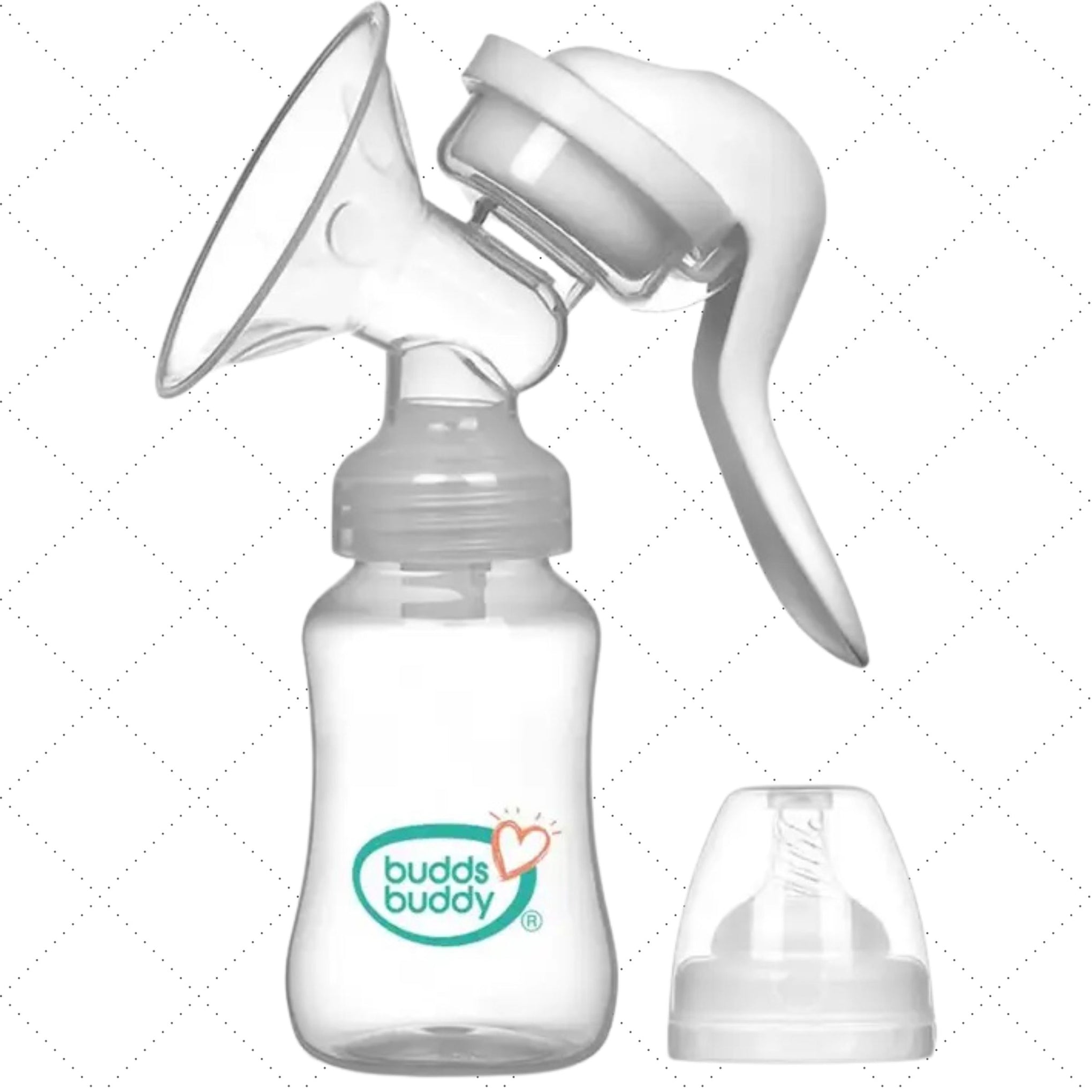 Buddsbuddy Manual Breast Pump Premium 1 Pc, White , The premium quality breast pump , free size