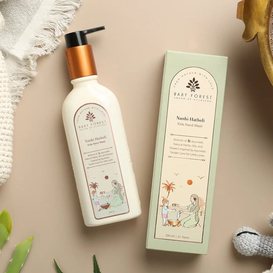 Baby Forest Nanhi Hatheli Kids Hand Wash | Gentle Ayurvedic Hand Wash for Kids with Tulsi, Aloe Vera & Neem | 200 ml
