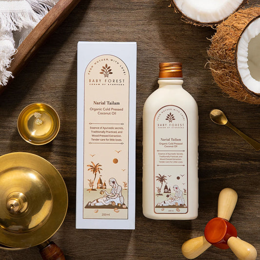 Baby Forest Narial Tailam – Organic Cold Pressed Coconut Oil for Baby Massage & Nourished Skin (200 ml)