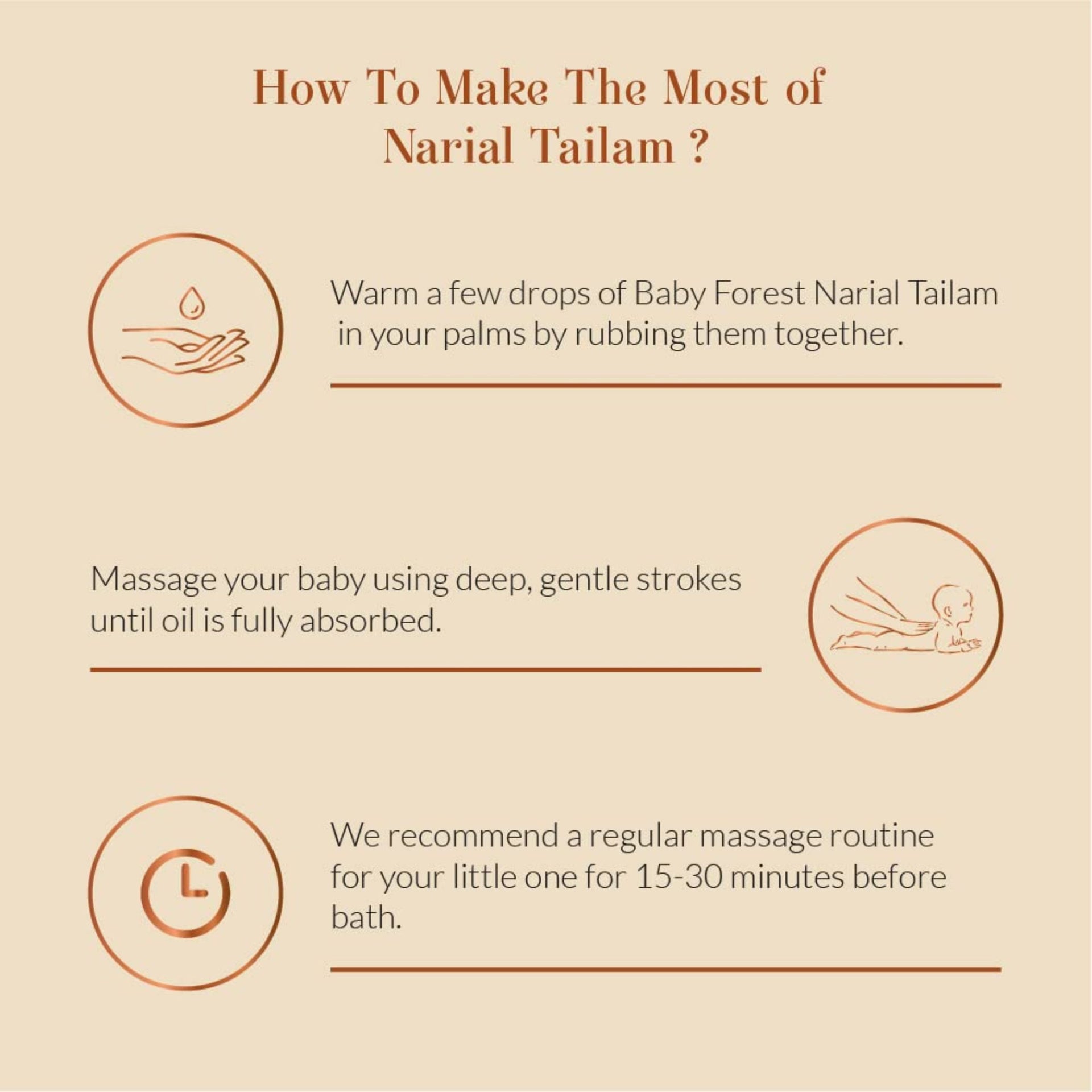 Baby Forest Narial Tailam – Organic Cold Pressed Coconut Oil for Baby Massage & Nourished Skin (200 ml)