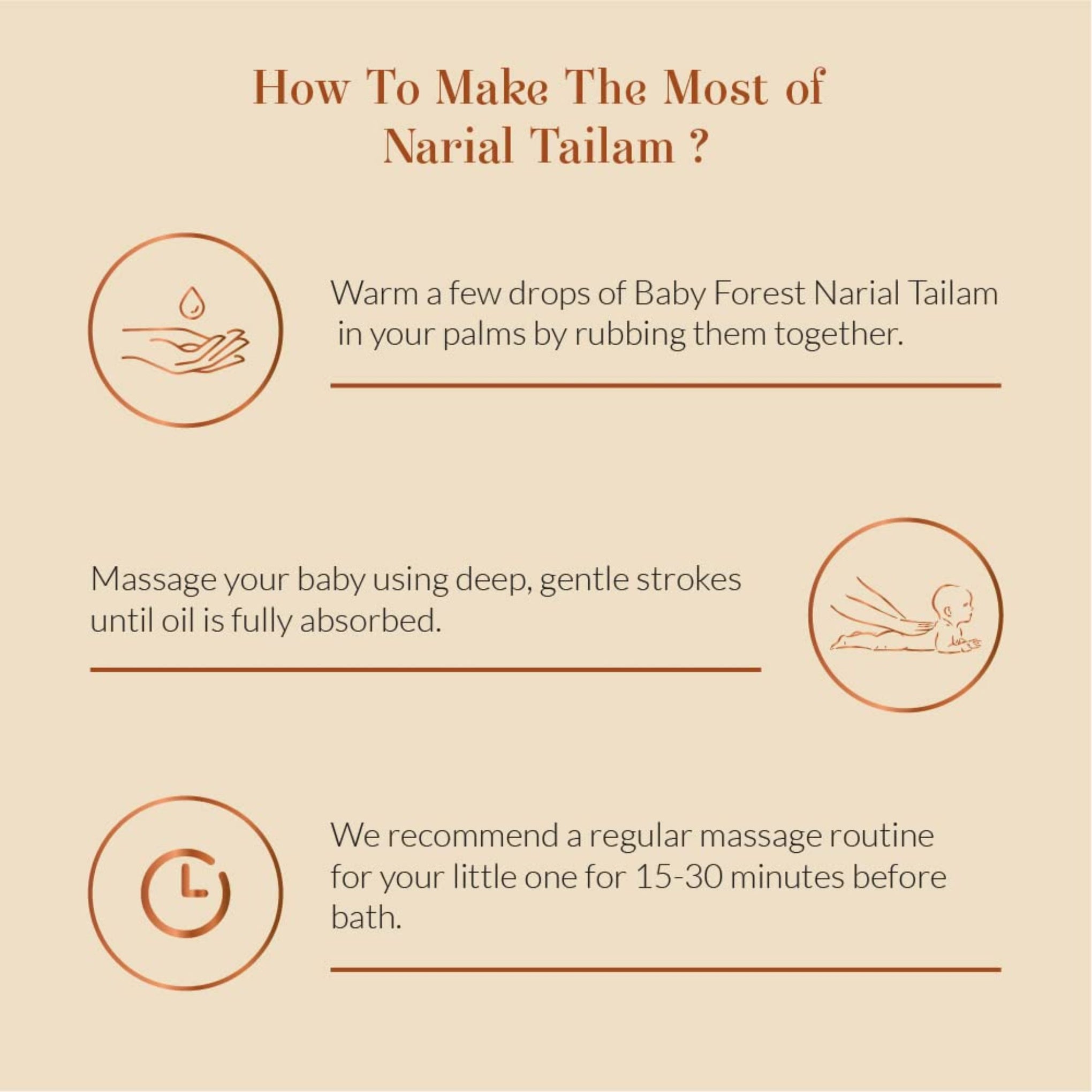 Baby Forest Narial Tailam – Organic Cold Pressed Coconut Oil for Baby Massage & Nourished Skin (200 ml)