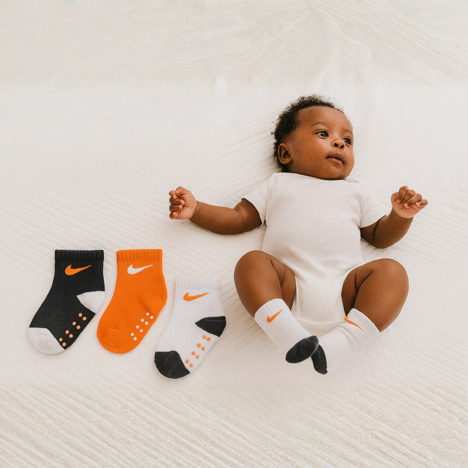 Smile Baby 3-Pair Toddler Socks Set (1–5Y) – Soft, Stretchy & Anti-Slip Grip Socks for Boys & Girls