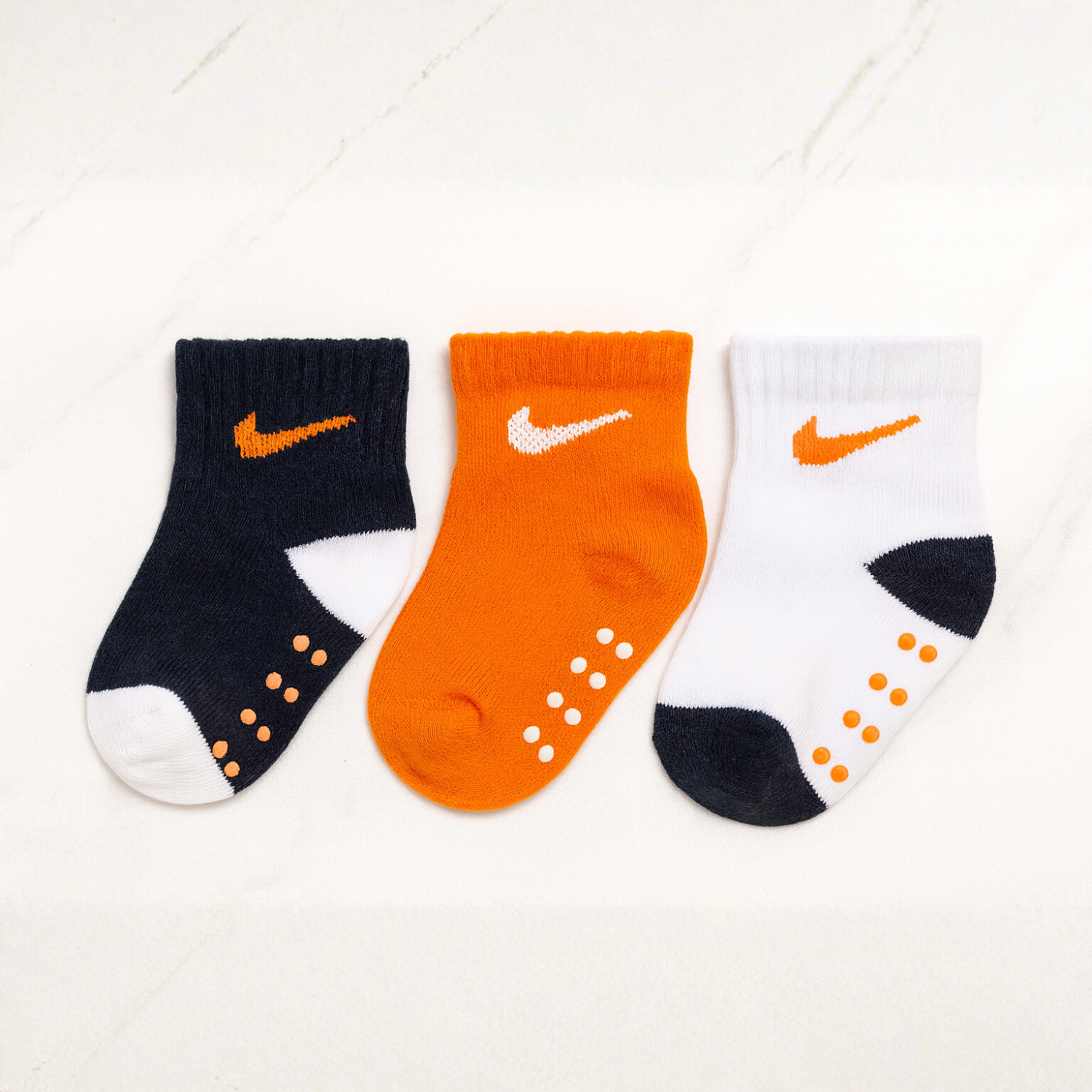 Smile Baby 3-Pair Toddler Socks Set (1–5Y) – Soft, Stretchy & Anti-Slip Grip Socks for Boys & Girls