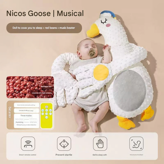 Smile Baby Nicos Goose Musical Hug Doll – Remote-Controlled Baby Soothing Pillow