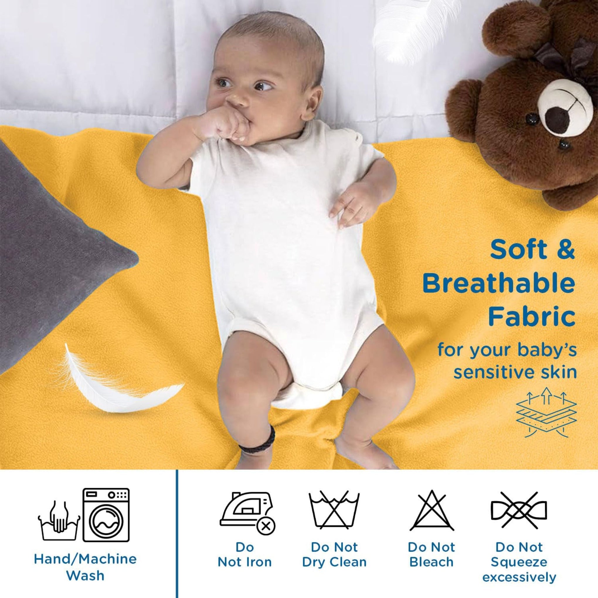 Mee Mee Reusable Water Proof Cotton Bed Protector Sheet/Extra Absorbent Mat/Dry Sheets/Urine Sheet/Dry Mat (70cmX100cm) (M size) ORANGE COLOR