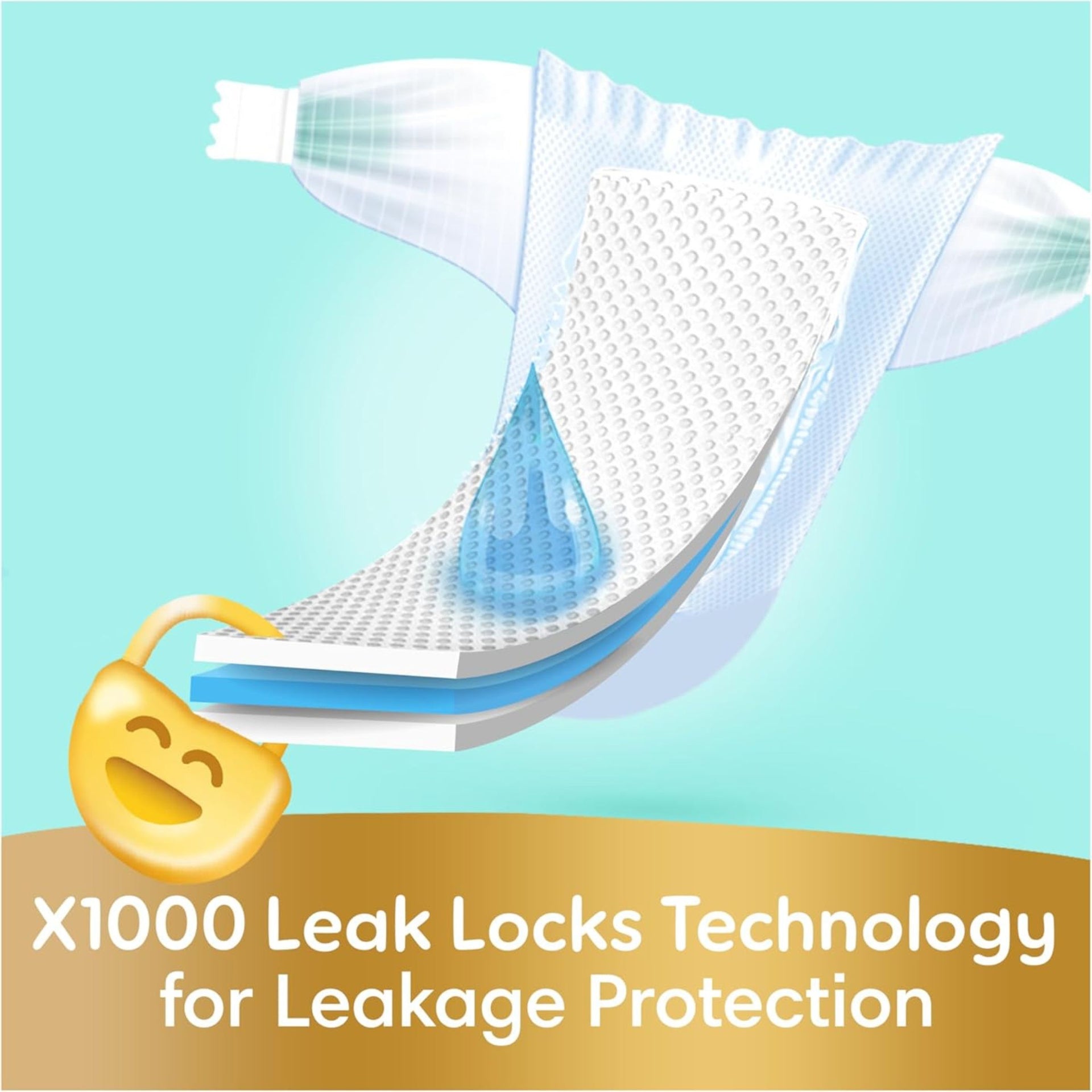 Pampers Ultimate Comfort Taped Diapers, Size 5, 11-16kg, Lotion infused with Aloe Vera and Vitamin E, x1000 Leak Locks Technology for Leakage Protection ,46  DIAPERS
