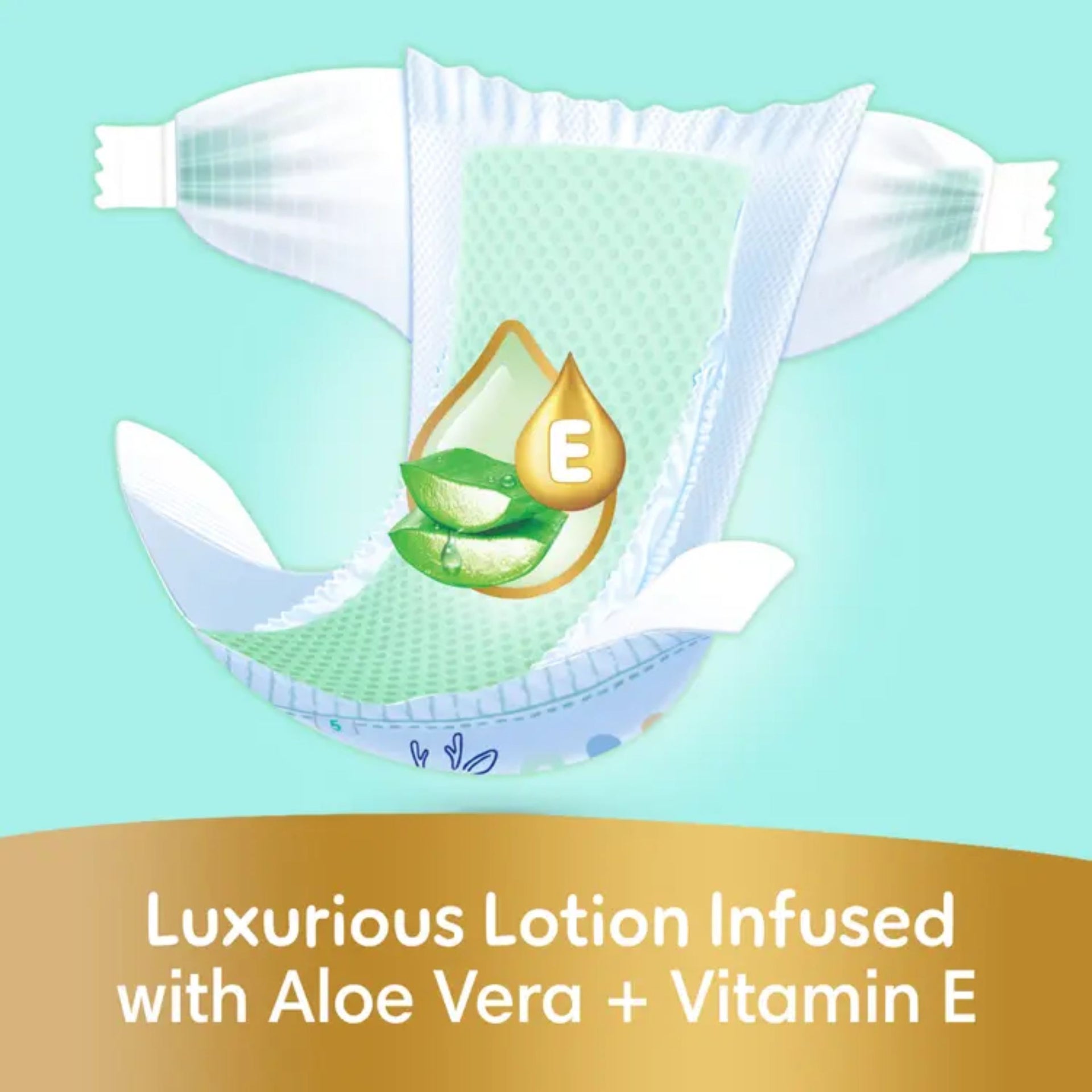 Pampers Ultimate Comfort Taped Diapers, Size 4, 9-14kg, Lotion infused with Aloe Vera and Vitamin E, x1000 Leak Locks Technology for Leakage Protection, Giga Box, 54 Count