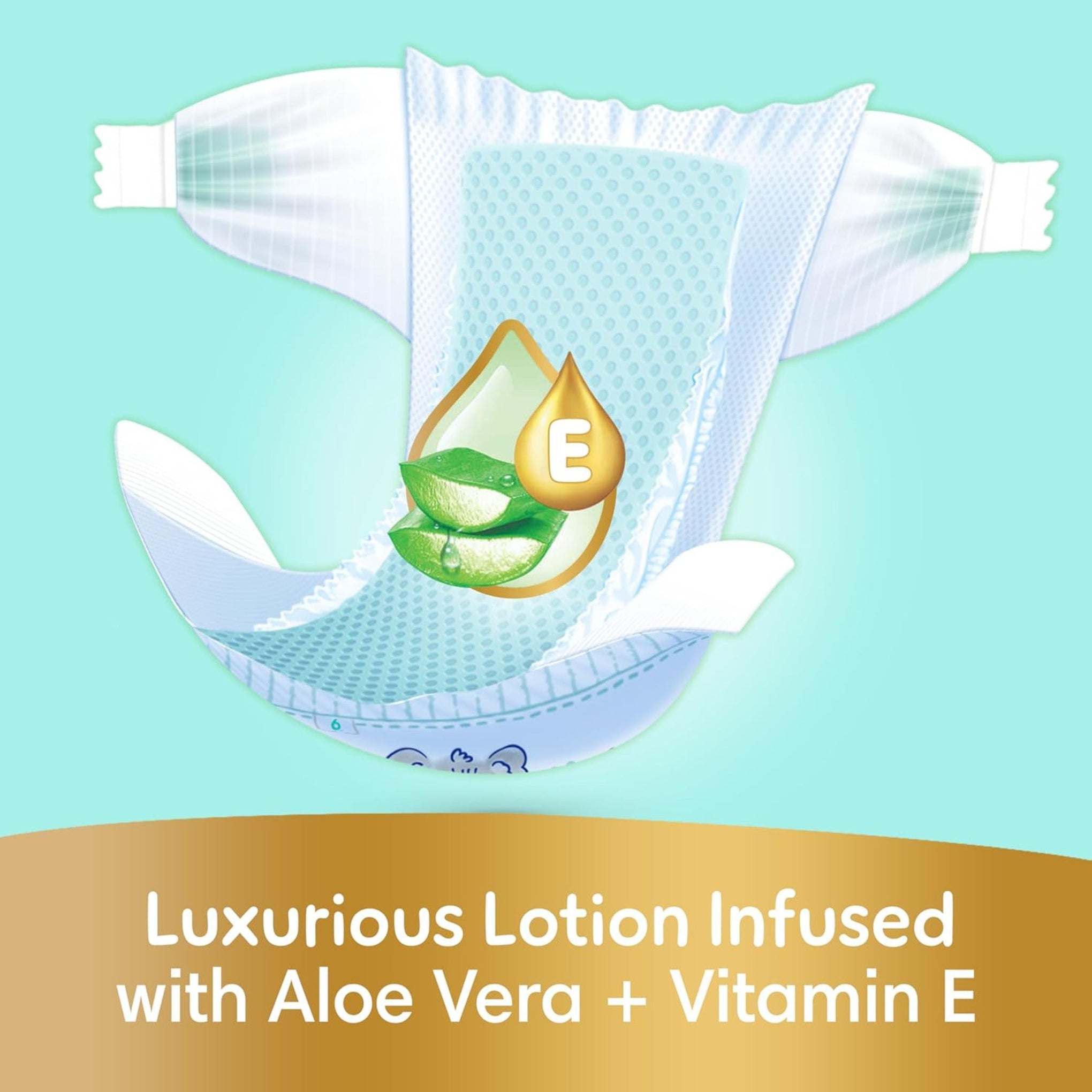 Pampers Ultimate Comfort Taped Diapers, Size 6, 13+kg, Lotion infused with Aloe Vera and Vitamin E, x1000 Leak Locks Technology for Leakage Protection, 36 Count