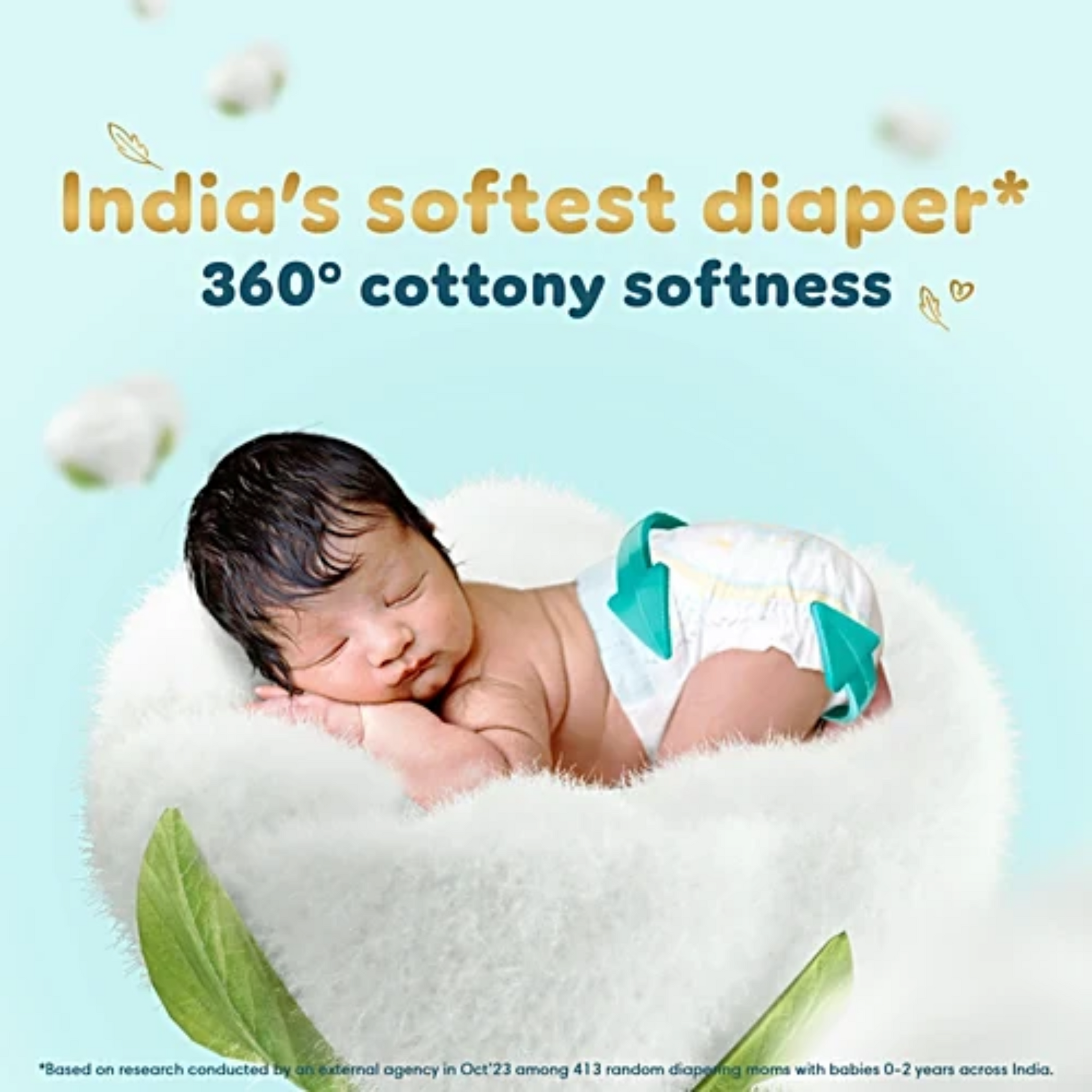 Pampers Premium Care Pants, Medium size baby Diapers, (M-7-12 kg) Softest ever Pampers Pants