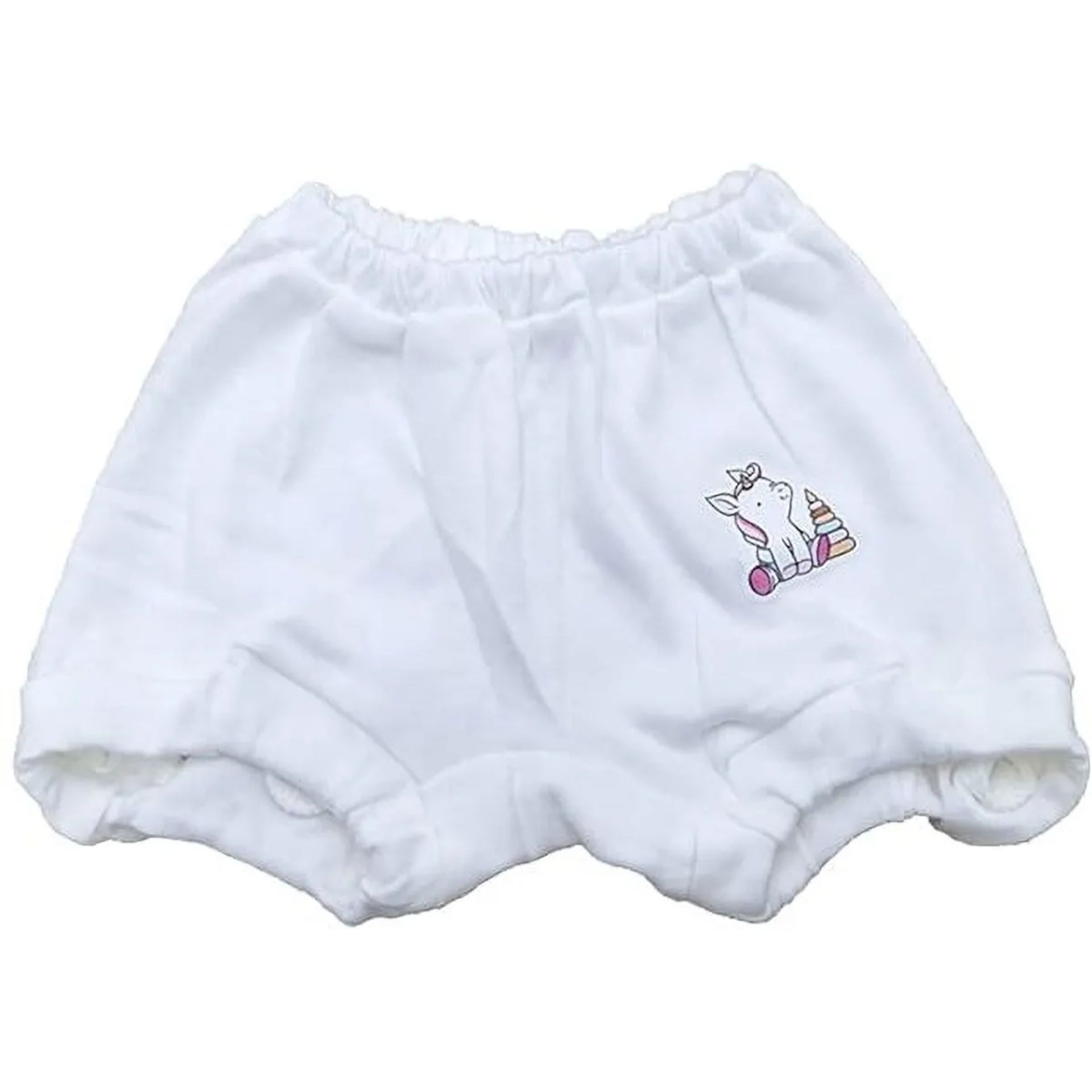 Smile Baby Unisex 100% Cotton Panties Pack of 6 | Boys & Girls Bloomer, Comfortable And Breathable Bloomer White PK-6