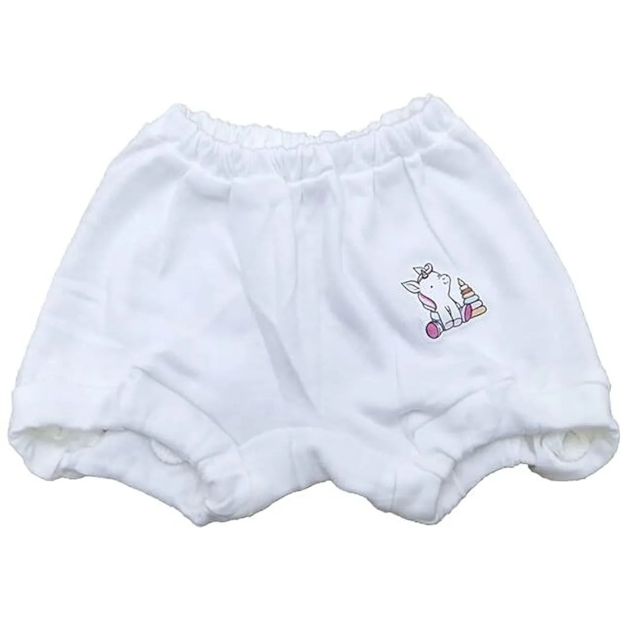 Smile Baby Unisex 100% Cotton Panties Pack of 6 | Boys & Girls Bloomer, Comfortable And Breathable Bloomer White PK-6
