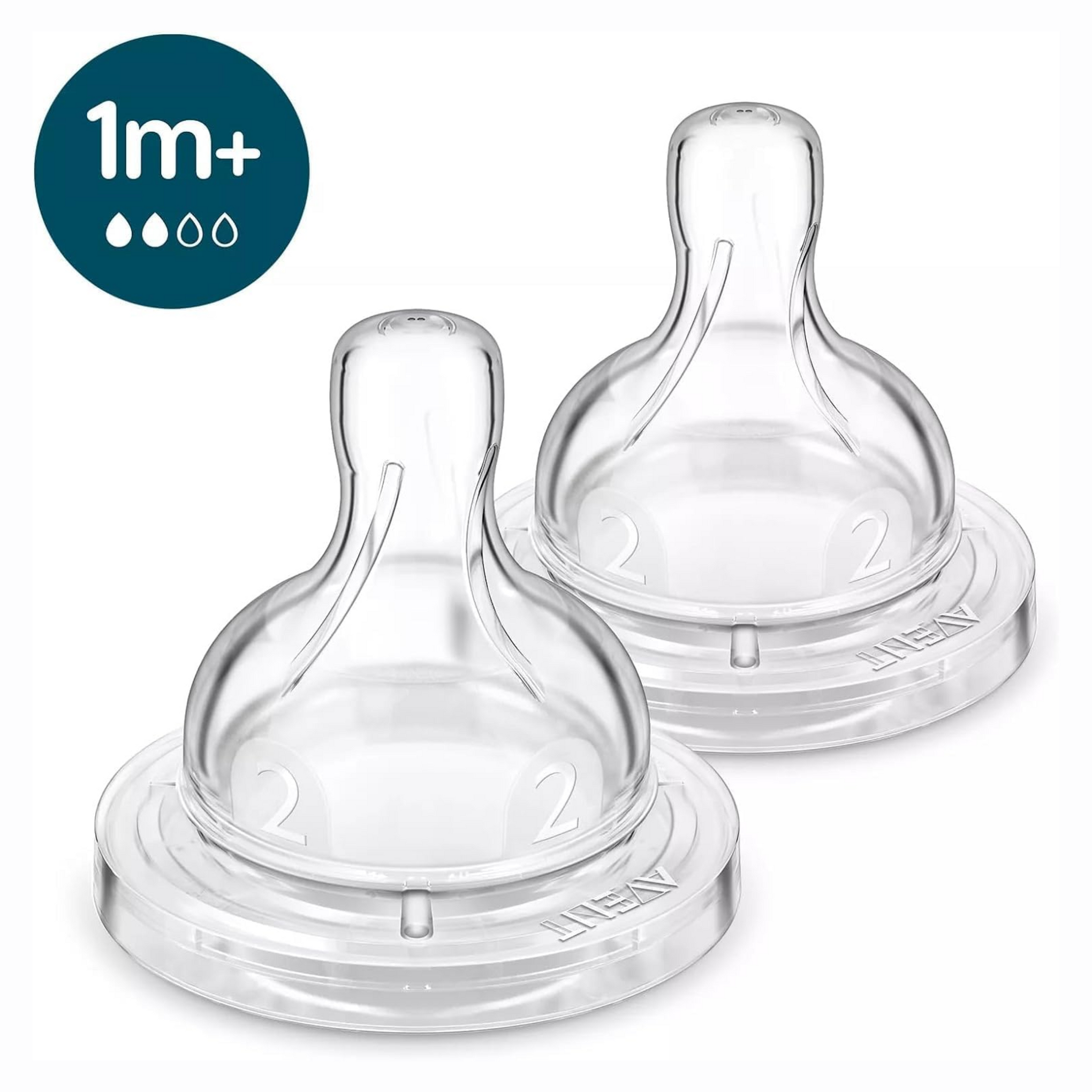 Philips Avent Anti-Colic Teats, 1 Month+, 2-Pack, SCY762/02