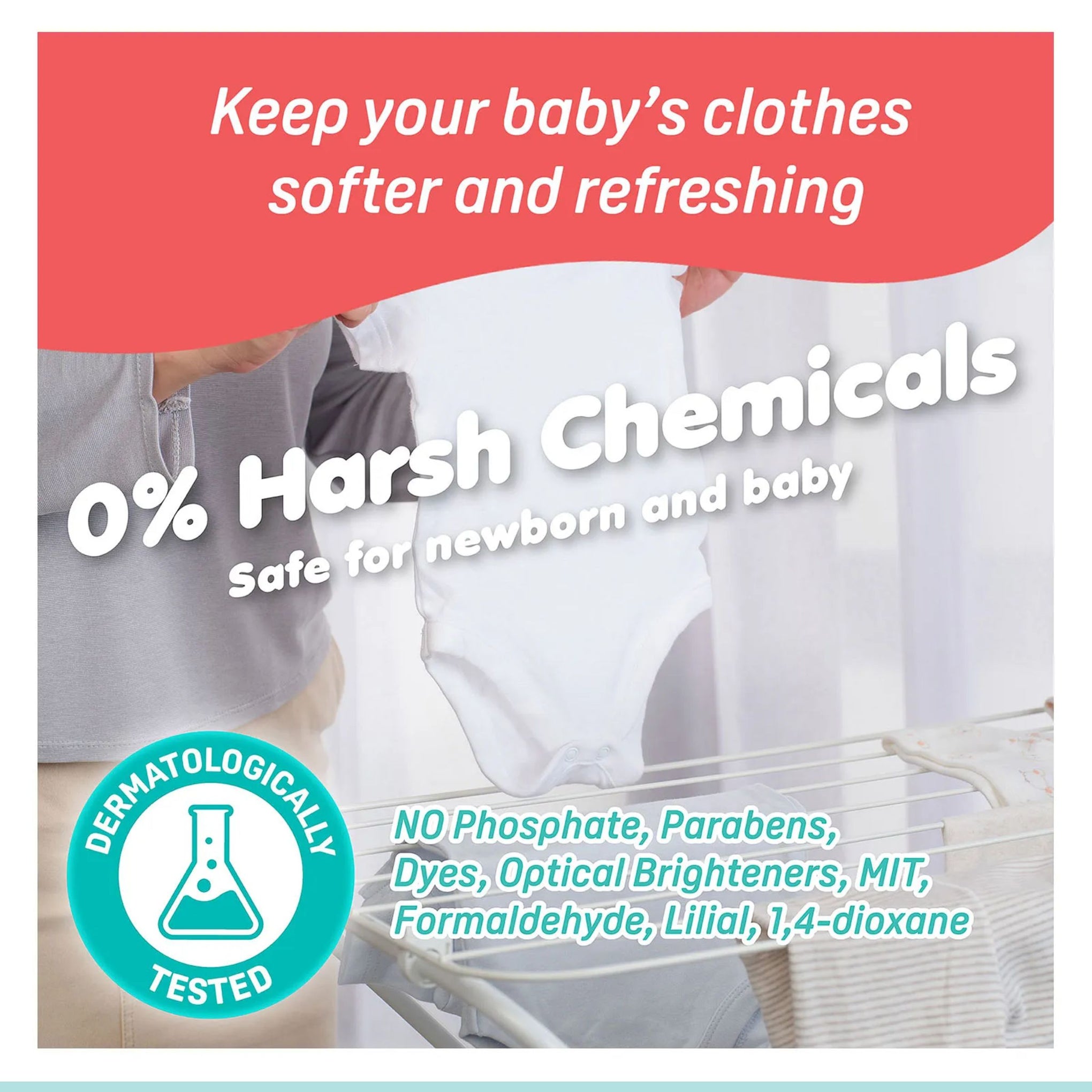 Pigeon Concentrated Baby Laundry Fabric Softener - Keep your baby's clothes softer and refreshing - Softer & Cooler Clothes For baby's delicate skin  430ml