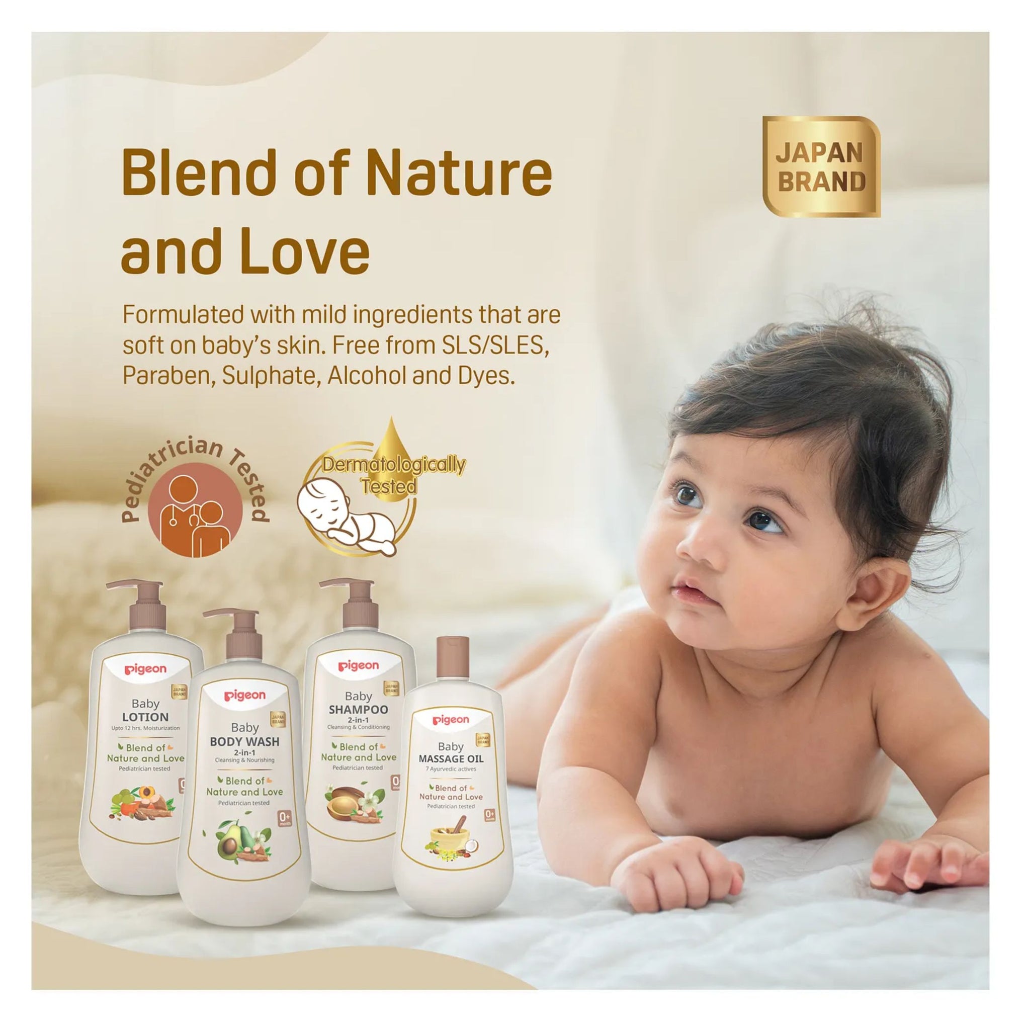 Pigeon Baby LOTION Upto 12 hrs. Moisturization Blend of Nature and Love Pediatrician tested  Available in 200ml & 500ml