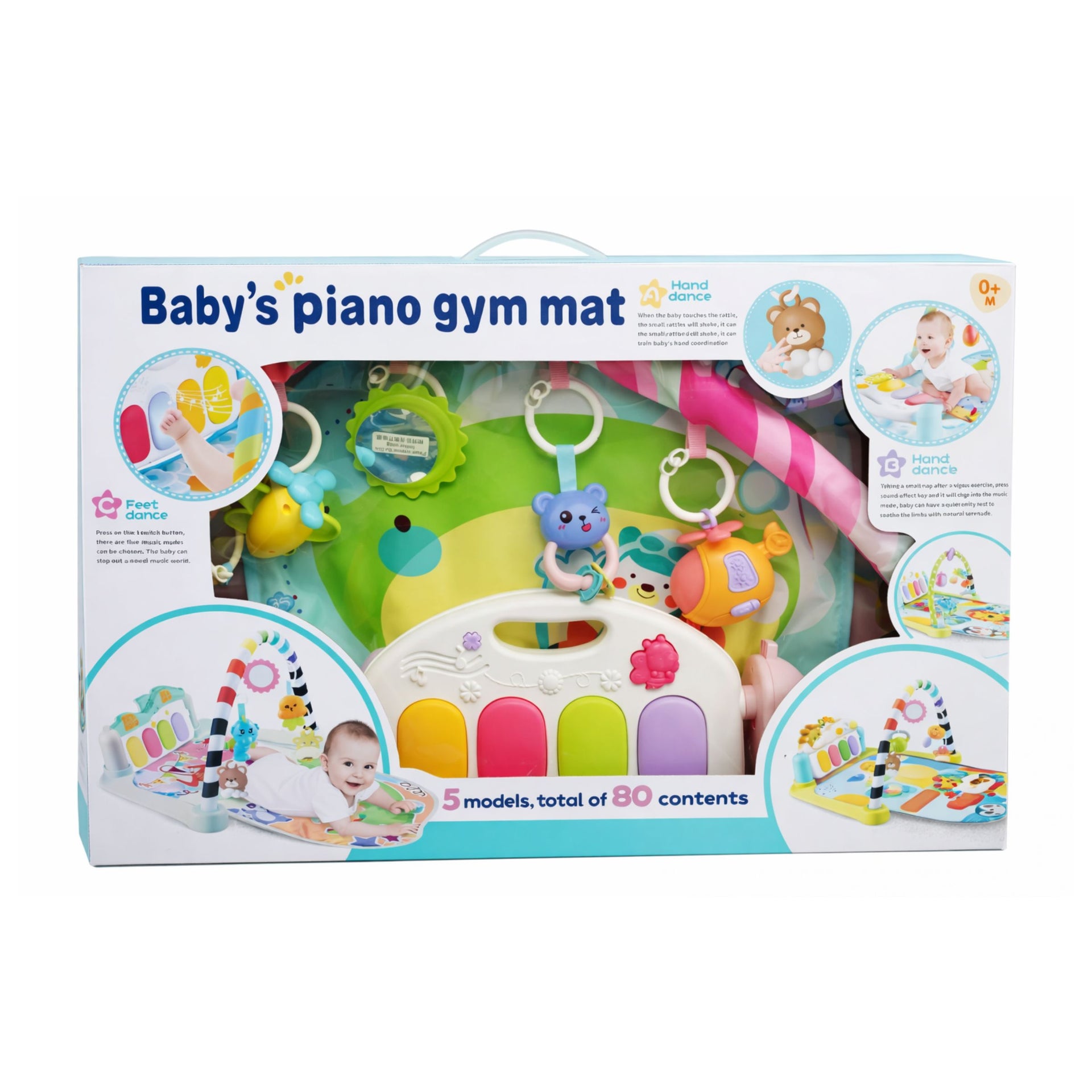 Baby Piano Gym Mat – 5-in-1 Musical Play Gym with Lights, Hanging Toys & Soft Activity Mat for Newborns (0+ Months)