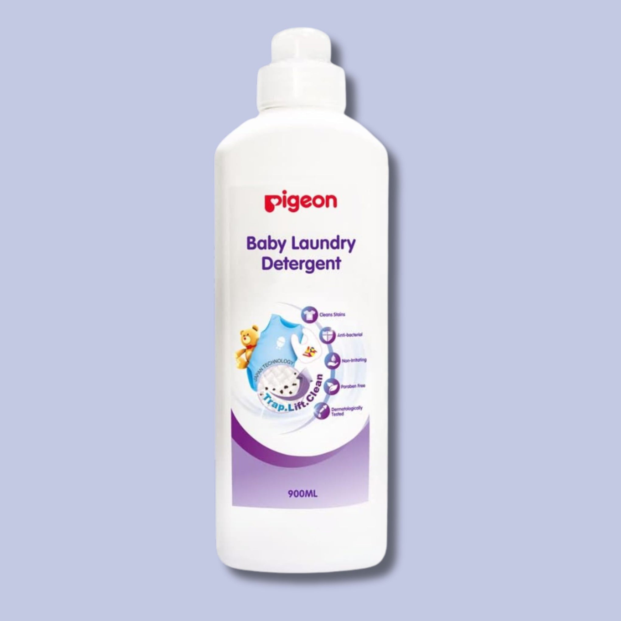 Pigeon Baby Liquid Laundry Detergent Refill Pack - 450 ml & Pigeon, Baby Laundry Detergent Liquid, Anti-Bacterial, Paraben Free, 900Ml
