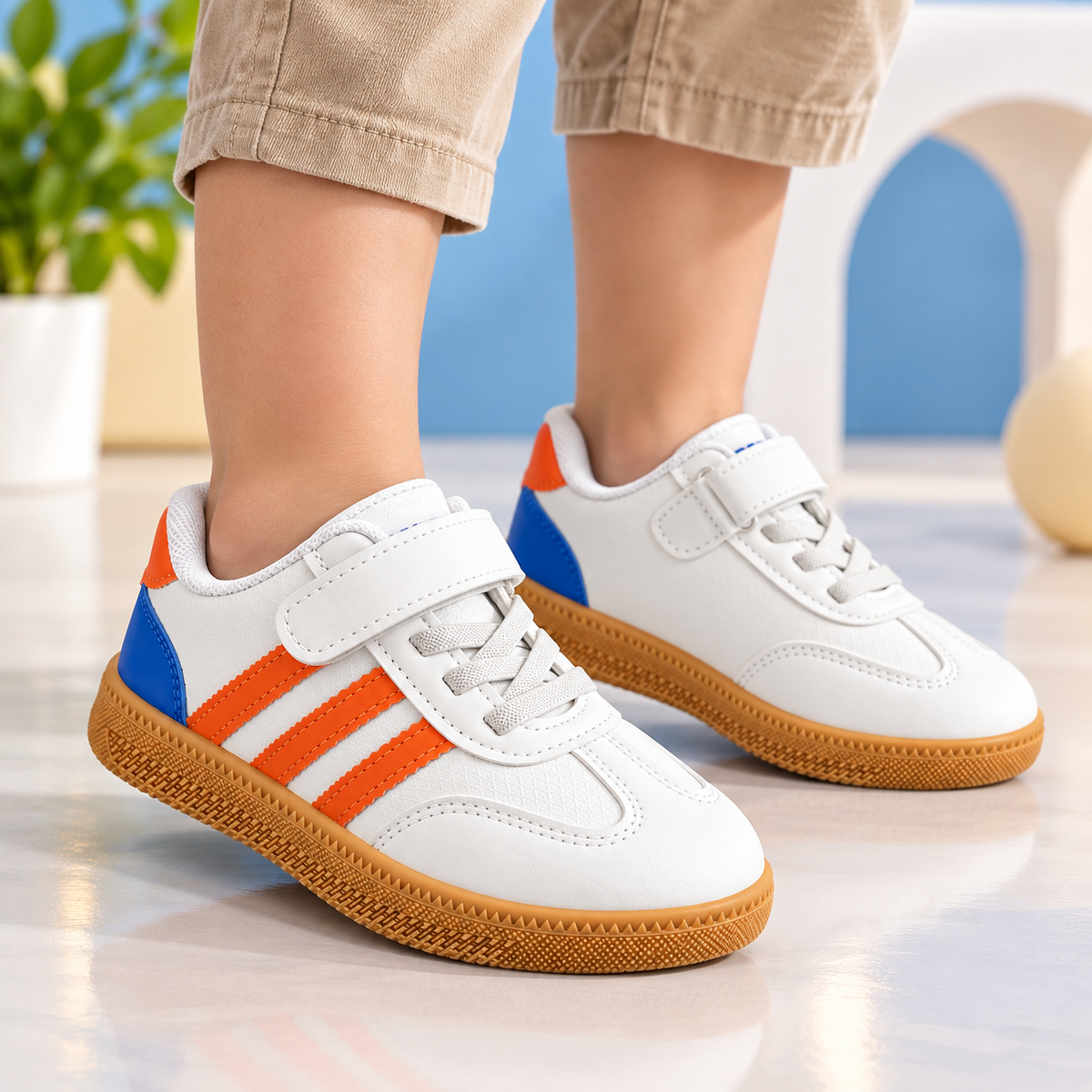 SMILE BABY Boys Sneakers – Orange Casual Sports Shoes 