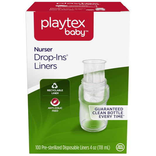 PLAYTEX Nursar Drop-ins Liners 100pec  , Pre-sterilized liners for a clean bottle every time