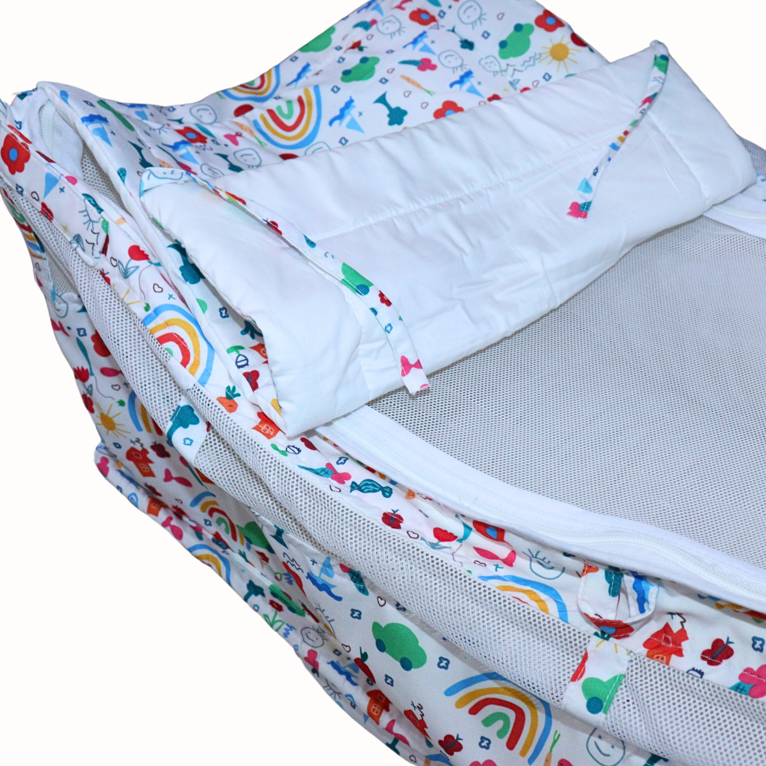 Smile Baby New Born Baby Khoya Cradle Cloth with Mosquito Net – Pure Cotton Baby Zoli Palana Hammock