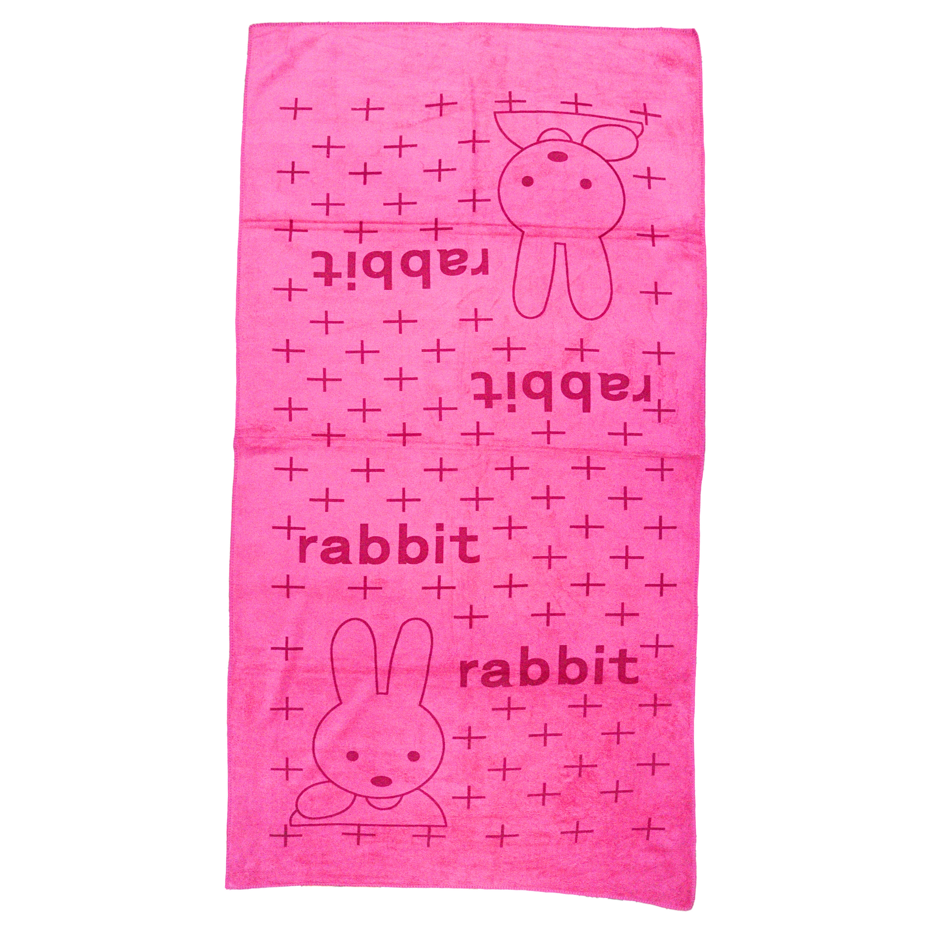 Smile Baby Kids Bath Towel For Girls Boys | Soft Premium Microfiber Quick Drying Towels for Unisex Kids | Cartoon Print Wash Dry Cloth Towel For Babies Toddlers, Pack Of 1, 70 x 140 CM, Rabbit Prints