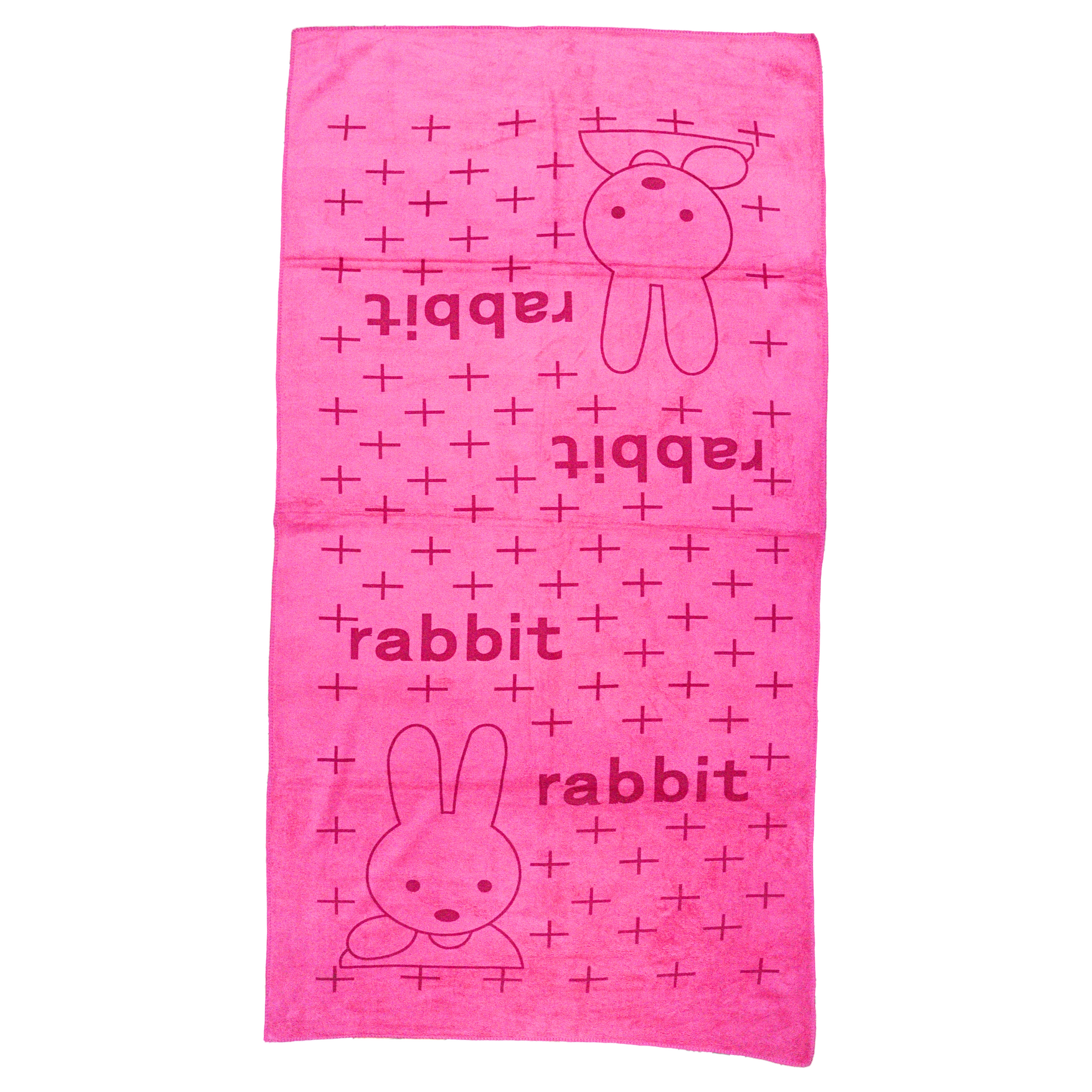 Smile Baby Kids Bath Towel For Girls Boys | Soft Premium Microfiber Quick Drying Towels for Unisex Kids | Cartoon Print Wash Dry Cloth Towel For Babies Toddlers, Pack Of 1, 70 x 140 CM, Rabbit Prints