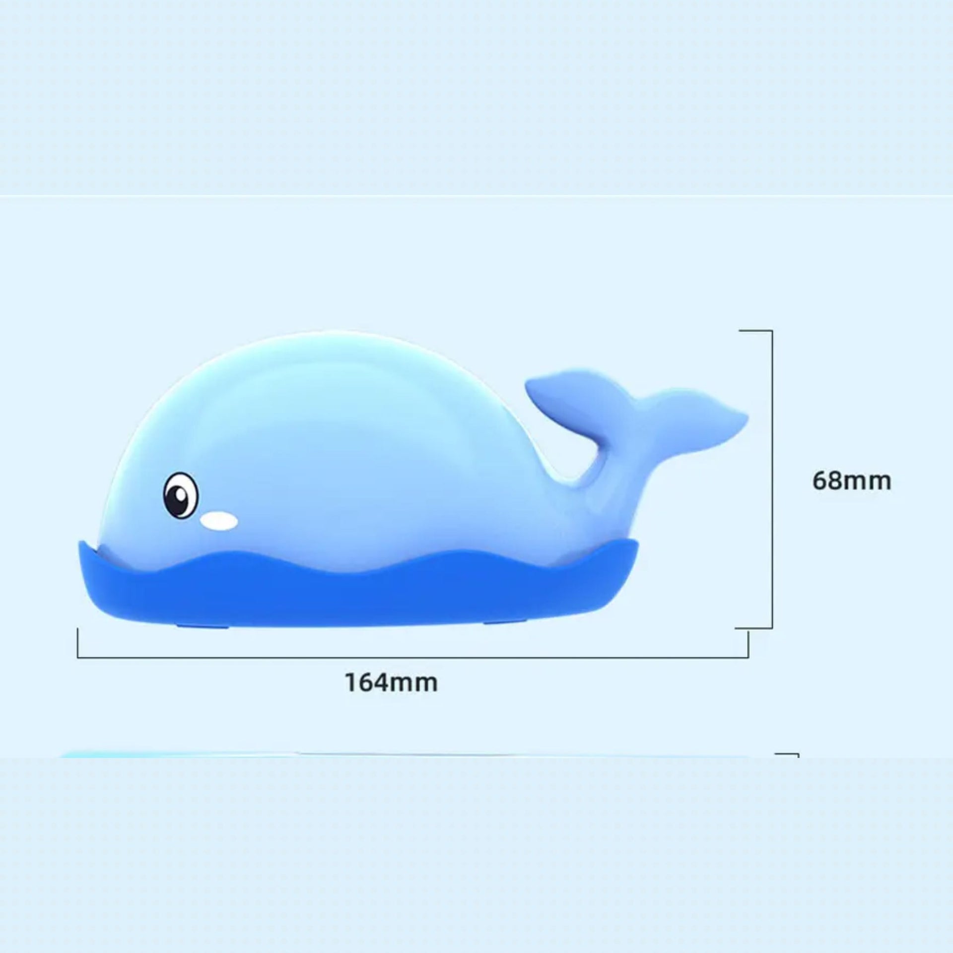 Smile Baby Cartoon Whale Design Baby Bath Soap Dish with Dust-proof Lid Bathroom Accessories Plastic Soap Box BLUE