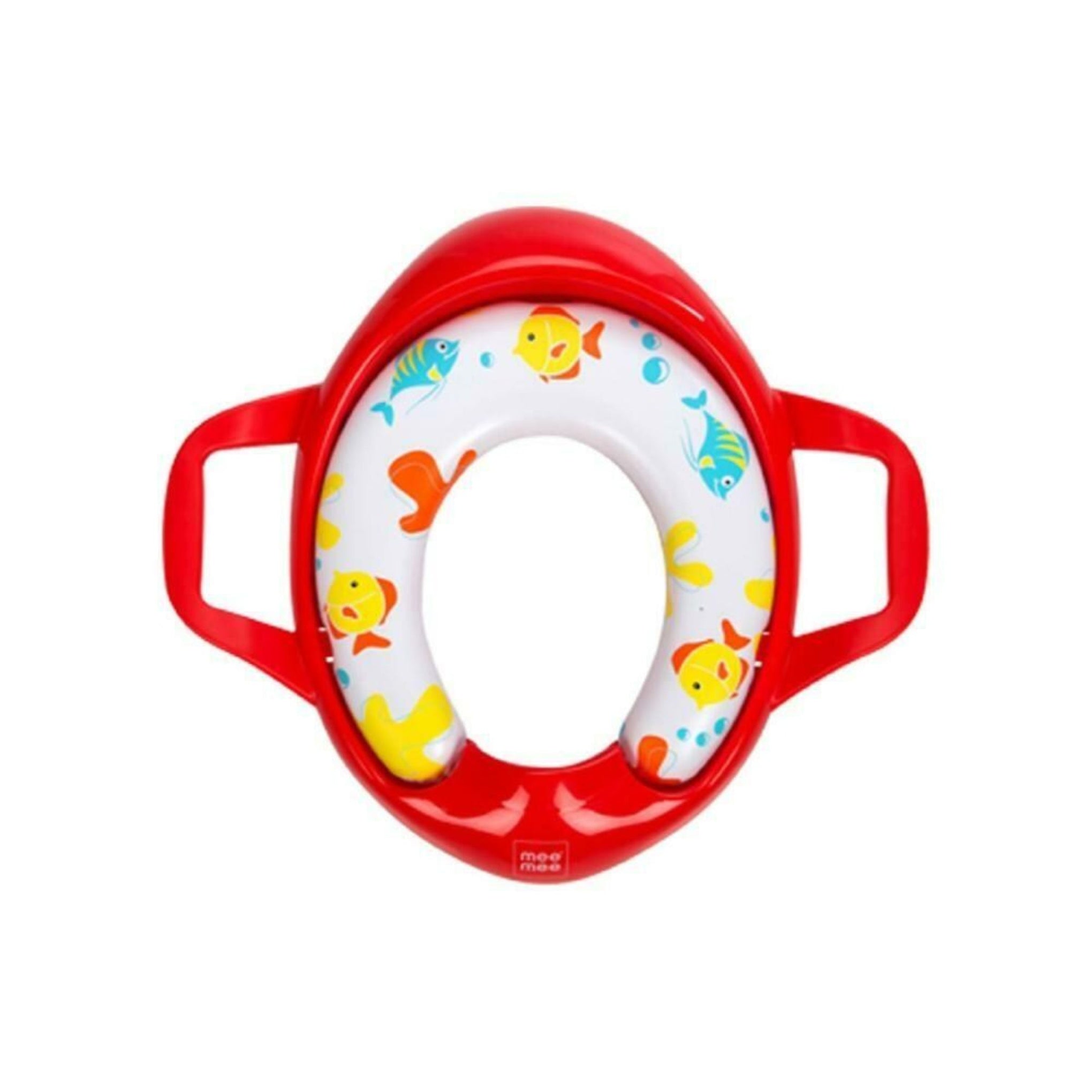 Mee Mee Cushioned portable Baby Potty Seat for Toilet Training with Easy grip support handles, Easy to Carry (RED)