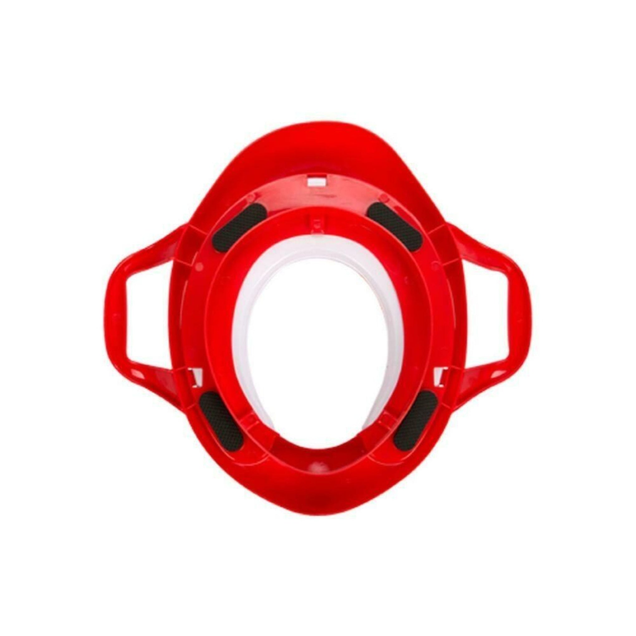 Mee Mee Cushioned portable Baby Potty Seat for Toilet Training with Easy grip support handles, Easy to Carry (RED)