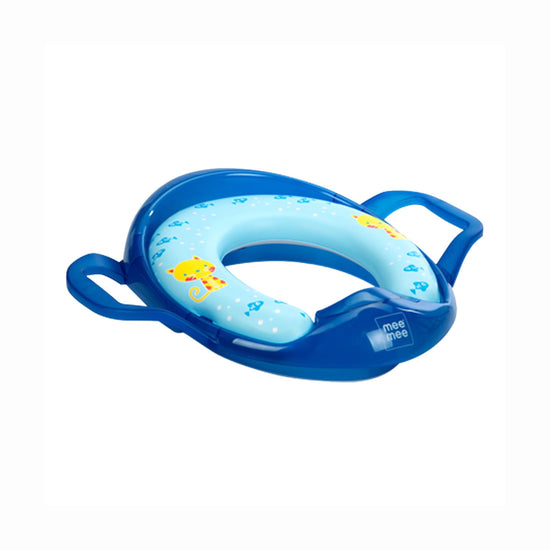 Mee Mee Soft Cushioned Potty Seat with Support Handles / TRAVEL FRINDLY / POTTY TRAINING SEAT (Regular, Blue)