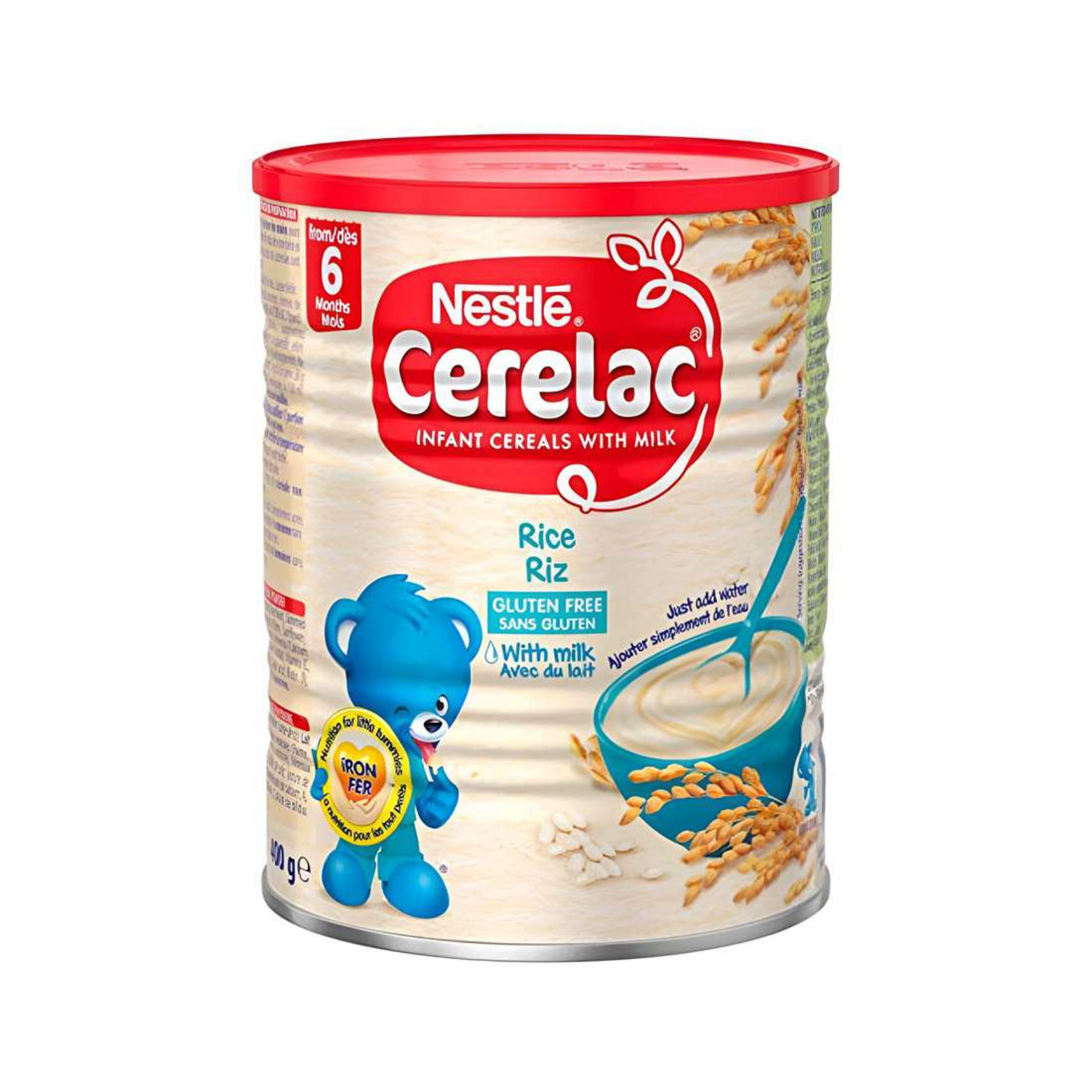 Nestle Cerelac Baby Rice with Milk, 6-12months, 400gms, (Imported Tin Pack)