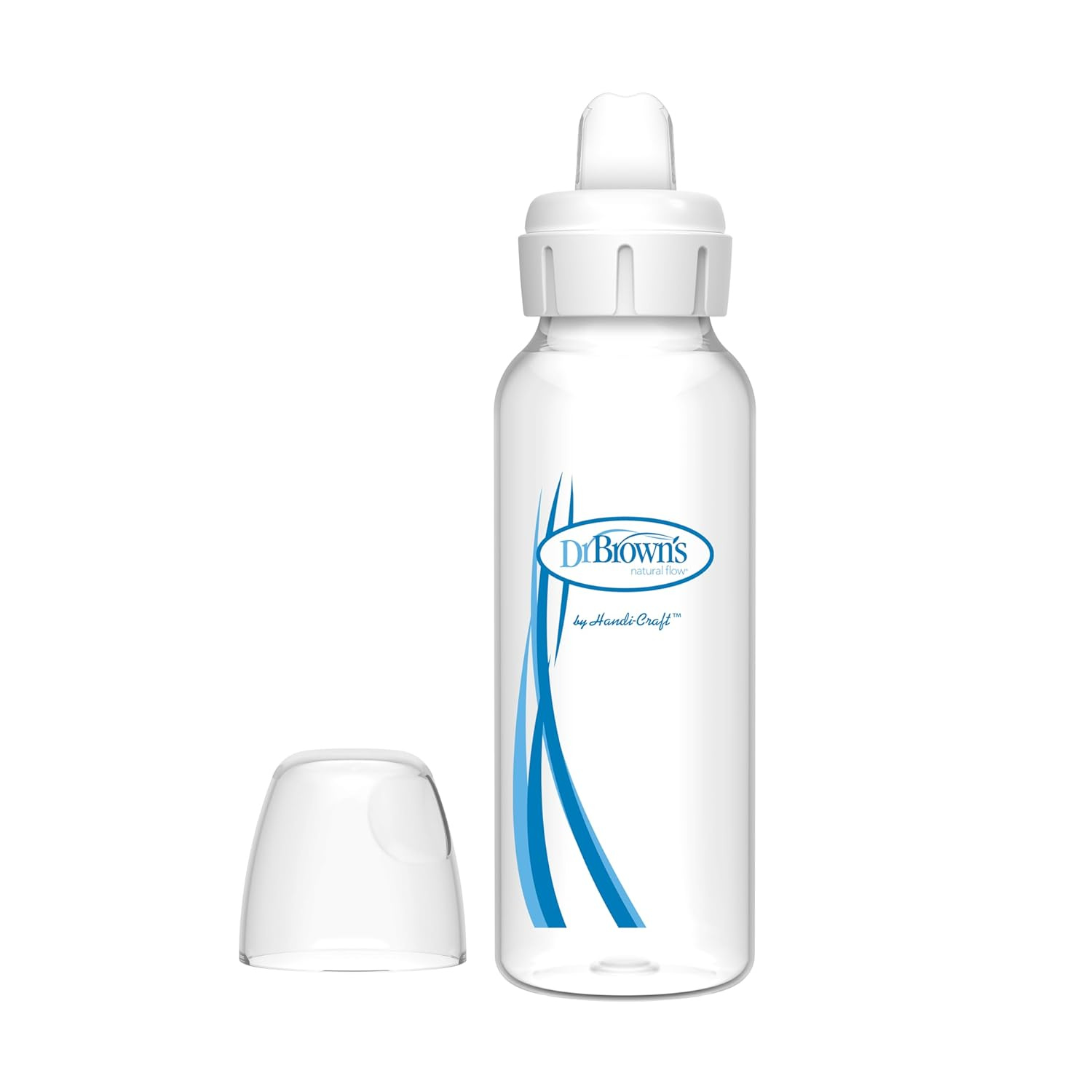 Dr. Brown's Options+ Narrow Neck Sippy Spouts for Baby Bottles | 100% Silicone Spill-Proof Transition Spout | Fits 4oz & 8oz Narrow Bottles | BPA-Free | 2 Pack