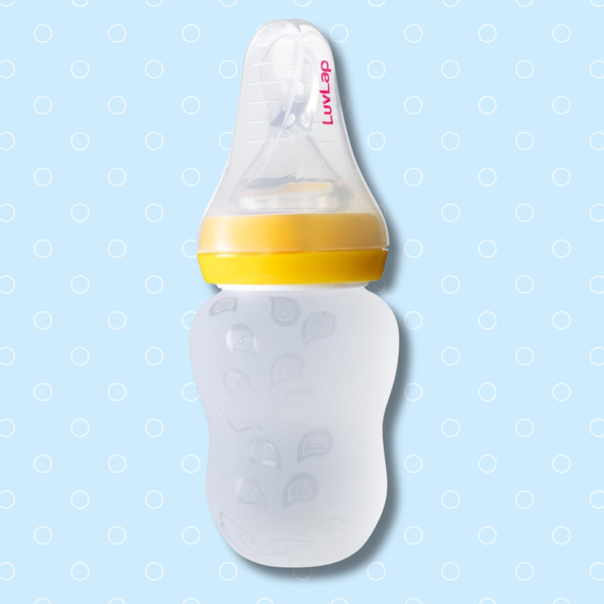 LuvLap Silicone Easy Squeezy Baby Spoon Food Feeder, 4M+, 180ml, (Yellow)