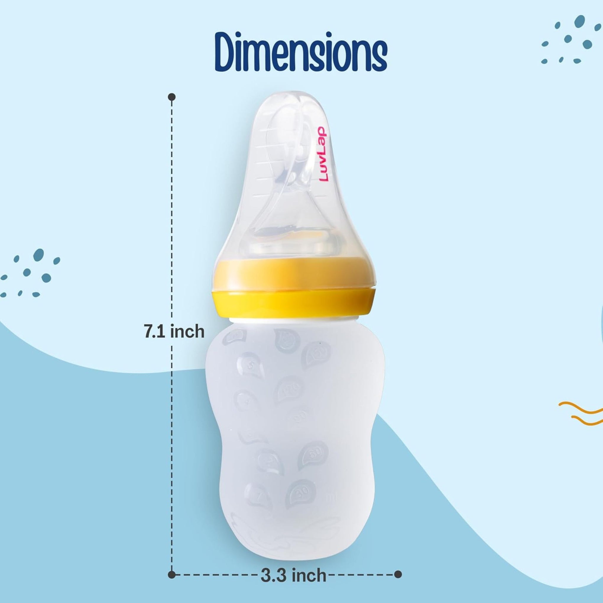 LuvLap Silicone Easy Squeezy Baby Spoon Food Feeder, 4M+, 180ml, (Yellow)