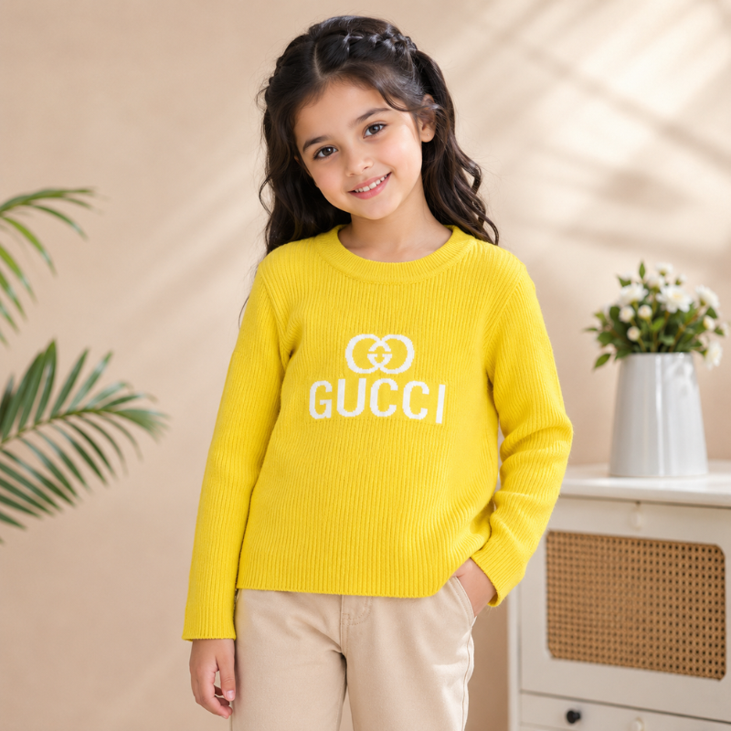 Smile Baby Girls Ribbed Knit Sweater | Full Sleeve Winter Sweater for Girls