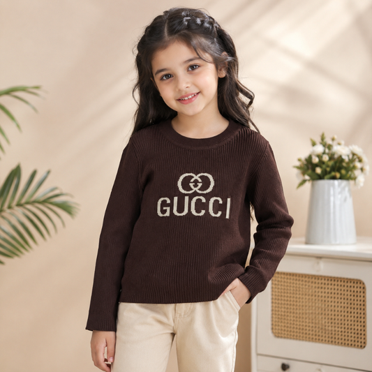 Smile Baby Girls Ribbed Knit Sweater | Full Sleeve Winter Sweater for Girls