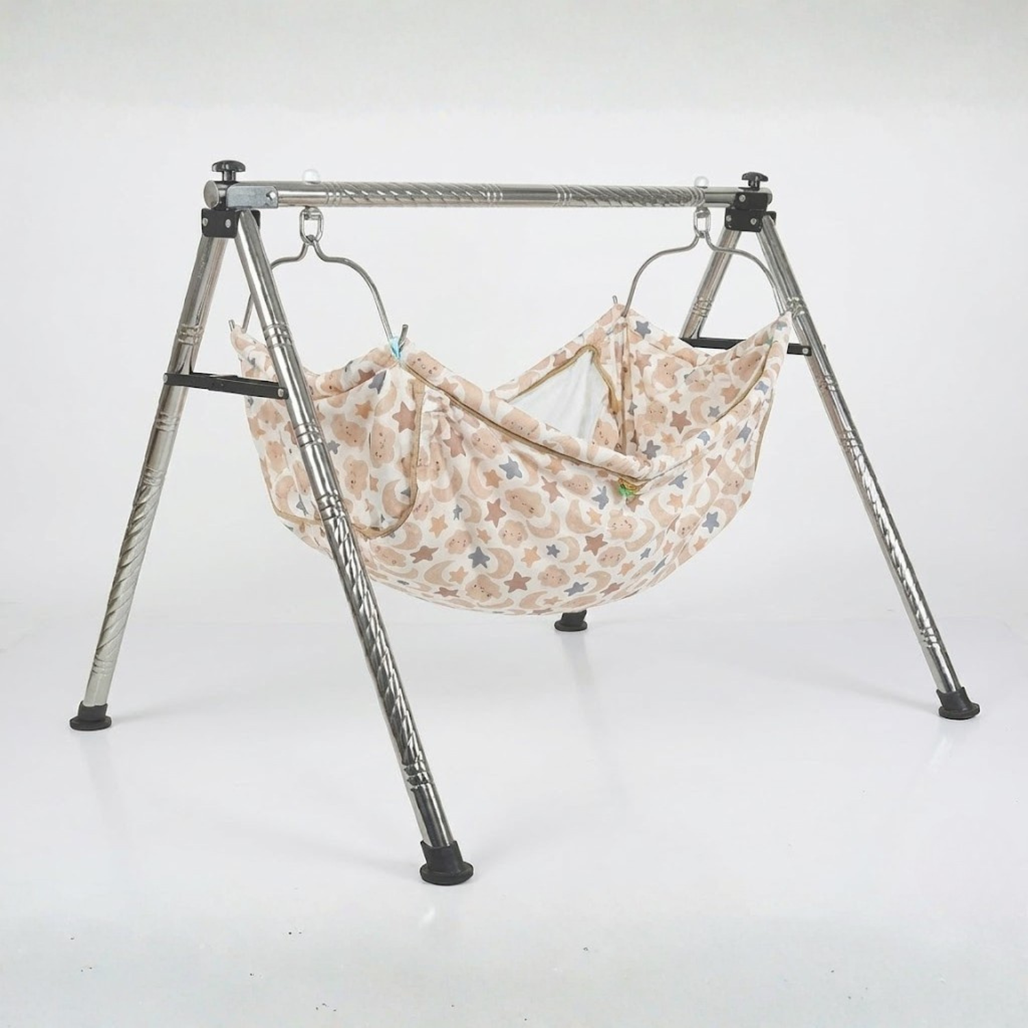 Smile Baby Traveling Khoya Cradle – Portable Baby Hammock for Home, Car & Travel (Cute Cartoon Mouse Print – Aqua Blue)