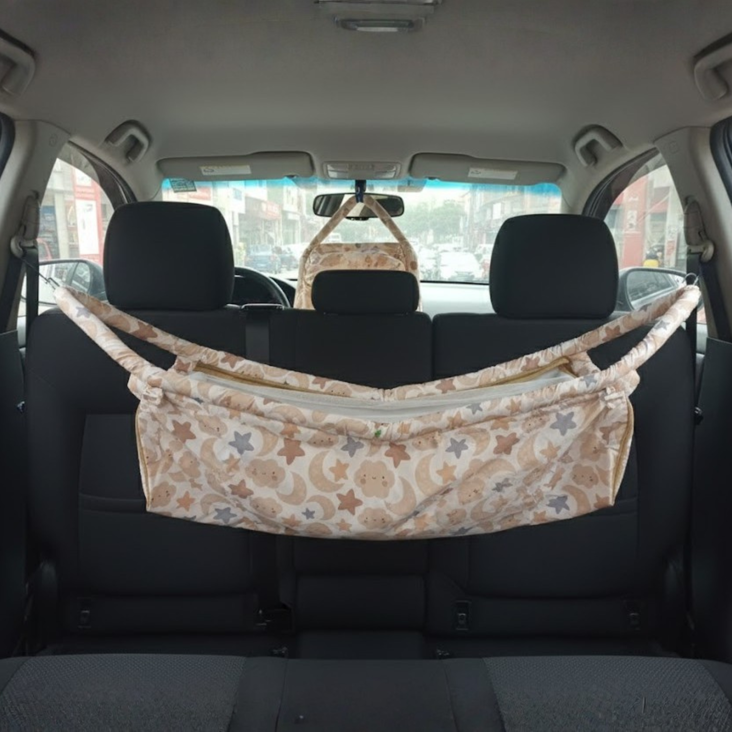 Smile Baby Traveling Khoya Cradle – Portable Baby Hammock for Home, Car & Travel (Cute Cartoon Mouse Print – Aqua Blue)