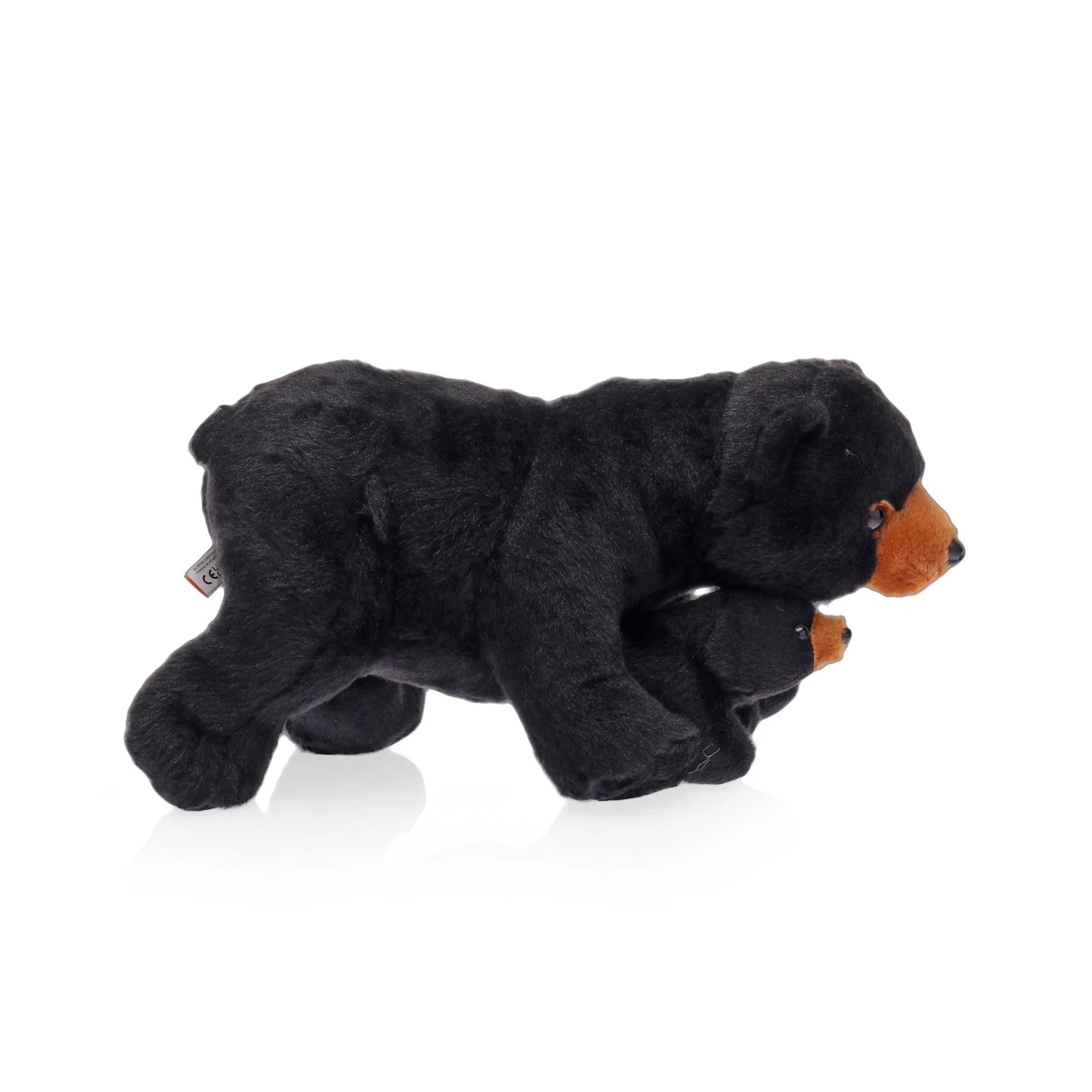 Wild Republic Mom & Baby Polar Bear Huggable Soft Toy Black - Length 37 cm
