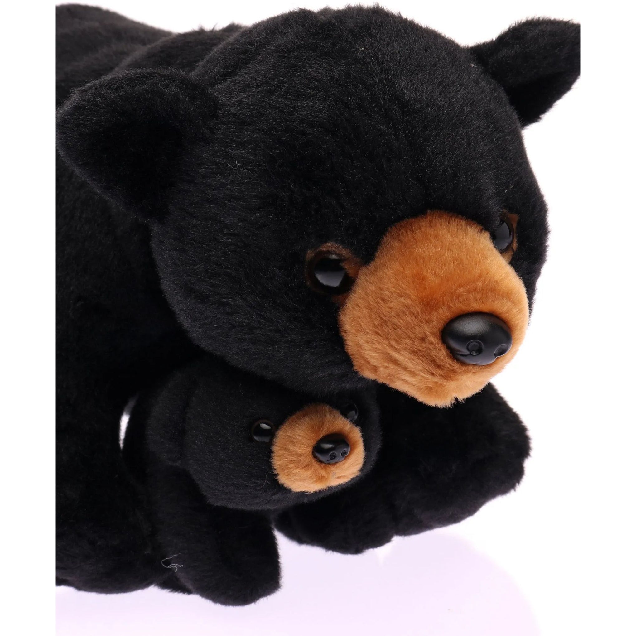 Wild Republic Mom & Baby Polar Bear Huggable Soft Toy Black - Length 37 cm