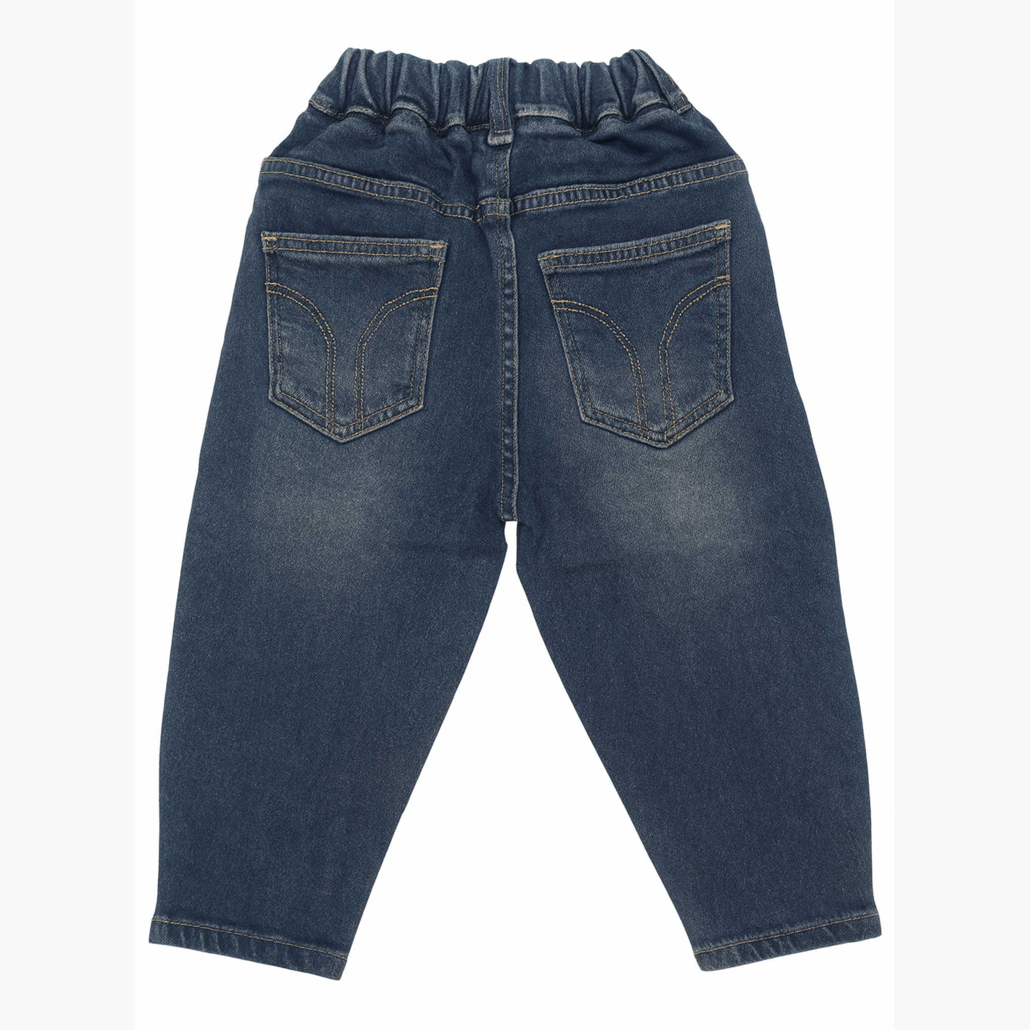 Smile Baby Boys Dark Denim Jeans (Age 3–9 Years) – Stylish Distressed Fit