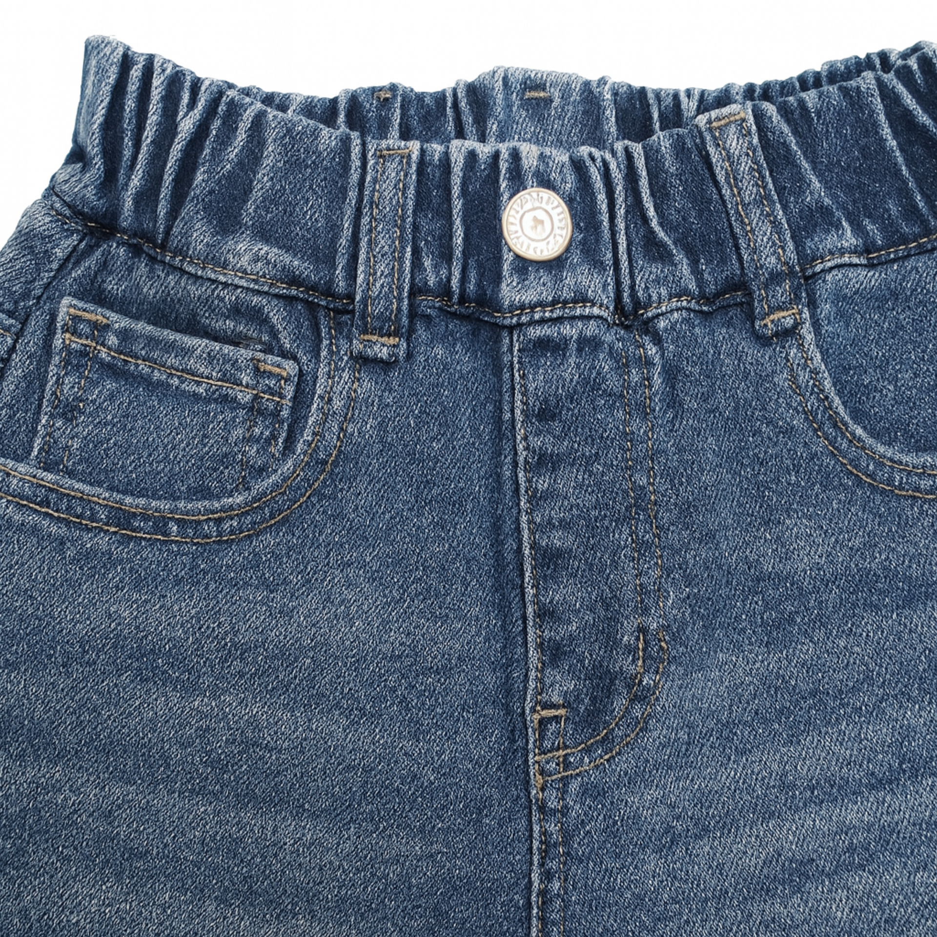 Smile Baby Boys Light Denim Jeans | Comfortable Stretch Waist | Age 2–8 Years