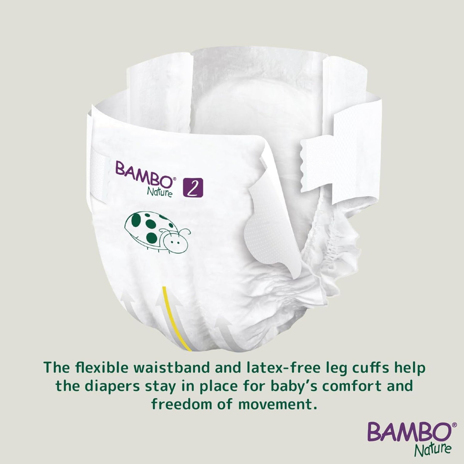 Bambo Nature Baby Diapers Size 2 (S) | 3–6 kg | Eco-Friendly, Ultra Soft, Rash-Free Protection
