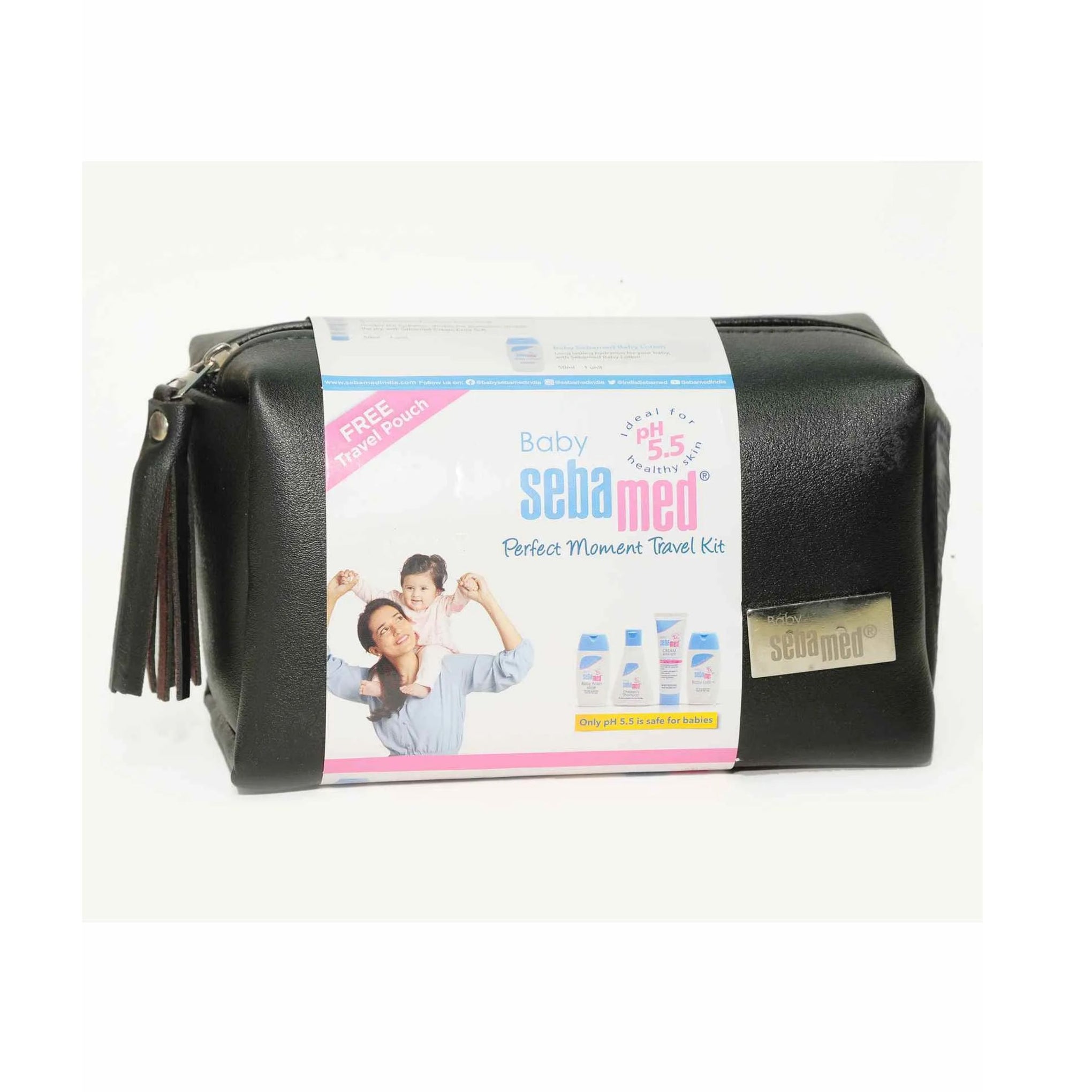 Sebamed Baby Travel kit| Perfect Moments Pack| pH 5.5 | Travel Essentials | Free Pouch with pack of 4