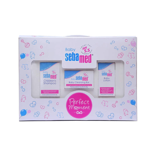 Sebamed Baby Gift Pack|Perfect Moments Gift Pack|pH 5.5|Ideal for Newborn gifting | 3 Items Included in 1 Package
