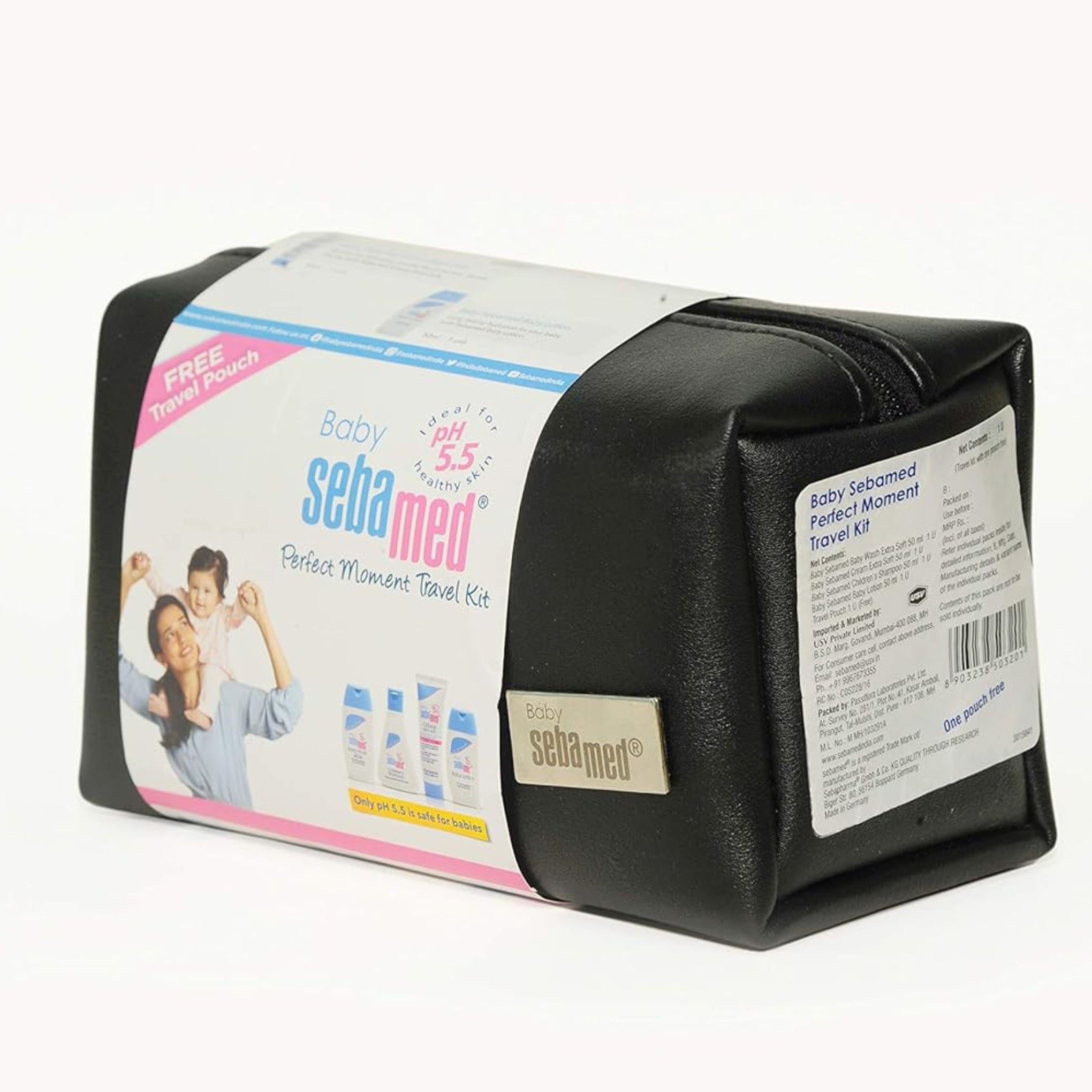 Sebamed Baby Travel kit| Perfect Moments Pack| pH 5.5 | Travel Essentials | Free Pouch with pack of 4
