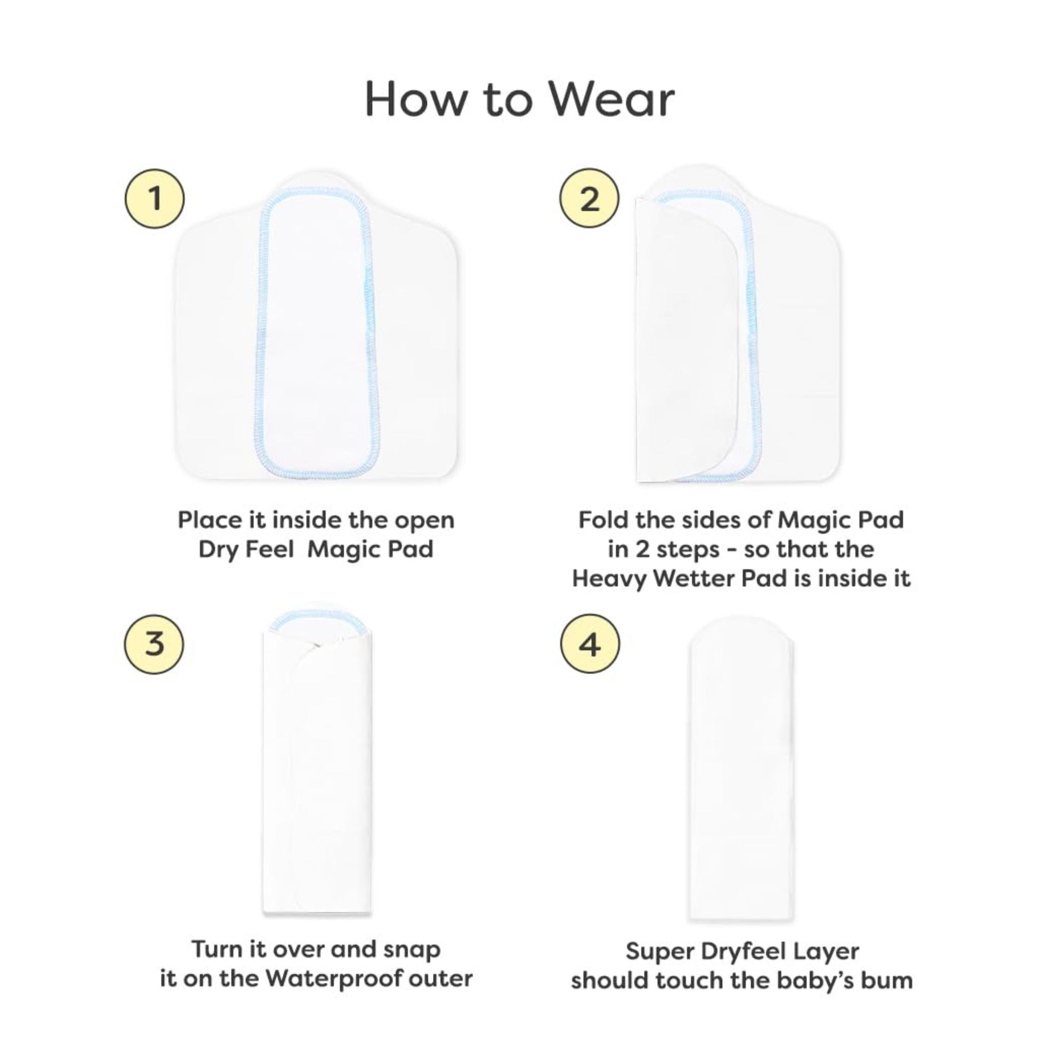 SUPER BOTTOMS Reusable Cloth Diaper – Fruit & Citrus Print Soft Washable Baby Nappy with Absorbent Inserts