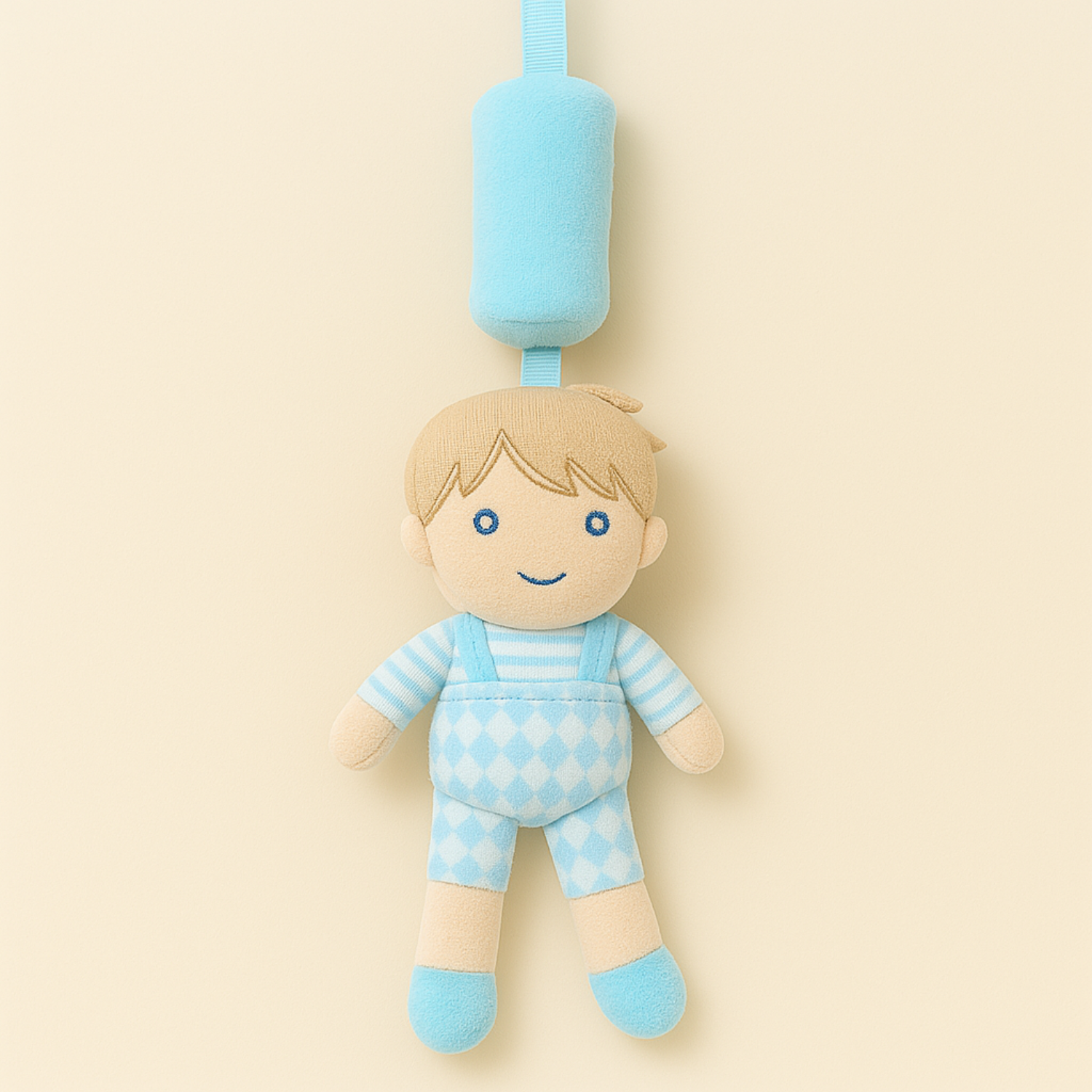 Smile Baby Hanging Plush Boy Doll Toy – Soft & Safe for Cribs, Strollers & Newborn Play